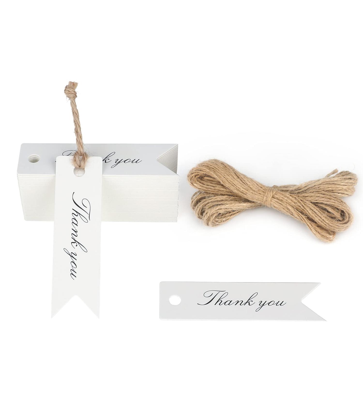 Thank You Tags  G2PLUS 100 PCS 'Thank You' Printed Christmas Tags  Paper Hang Tags for Wedding Favors Paper Gift Tags White Thank You Tags - Buy Online on SooperMarket.com