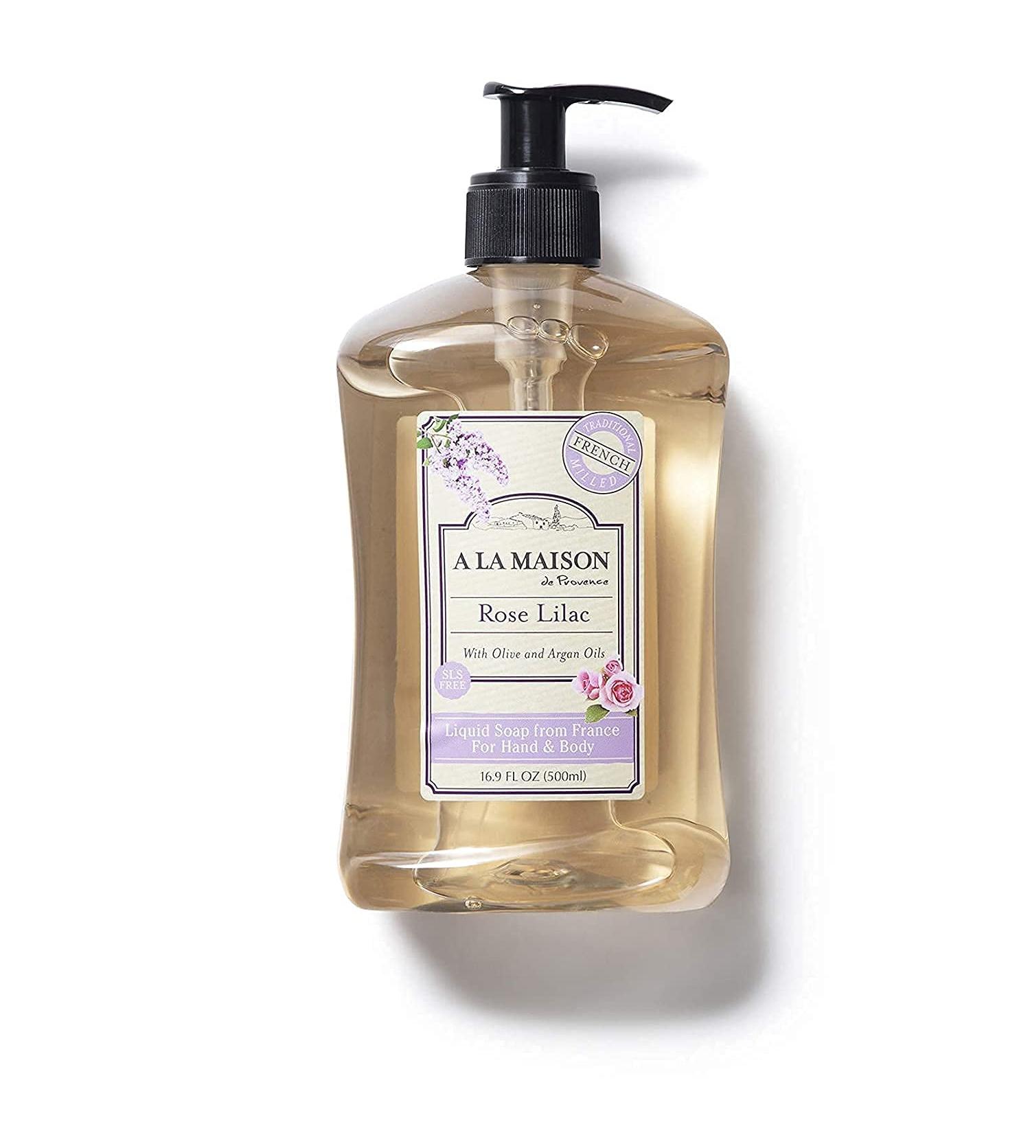 A La Maison de Provence Rose Lilac Liquid Hand Soap - 16.9 oz Pump | Natural French Milled Moisturizer - Buy Online on SooperMarket.com