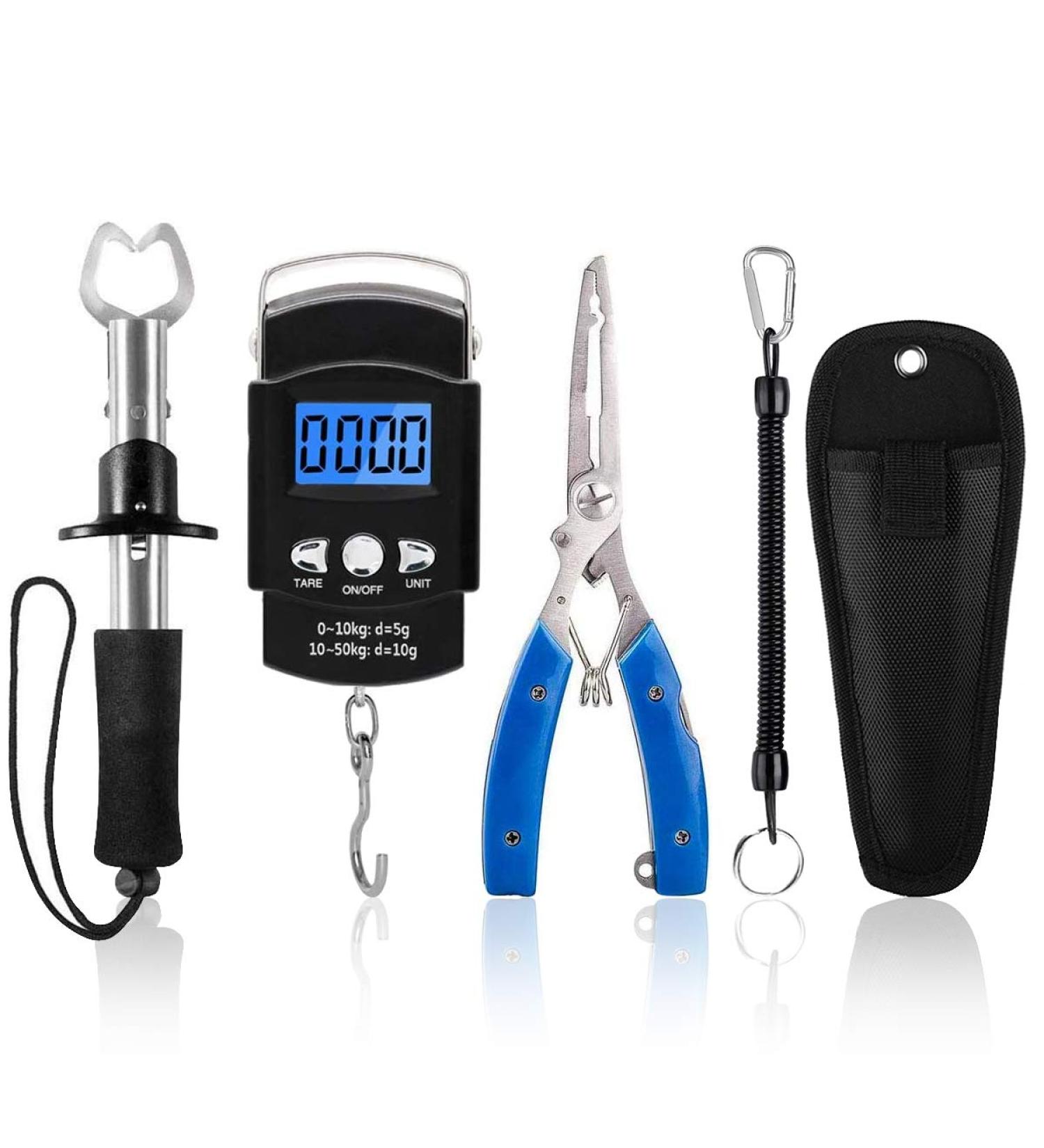 XBLACK Fishing Tool Kit - Pliers, Gripper, Scale, and Tools Set - Saltwater Resistant Fishing Gear - Buy Online on SooperMarket.com