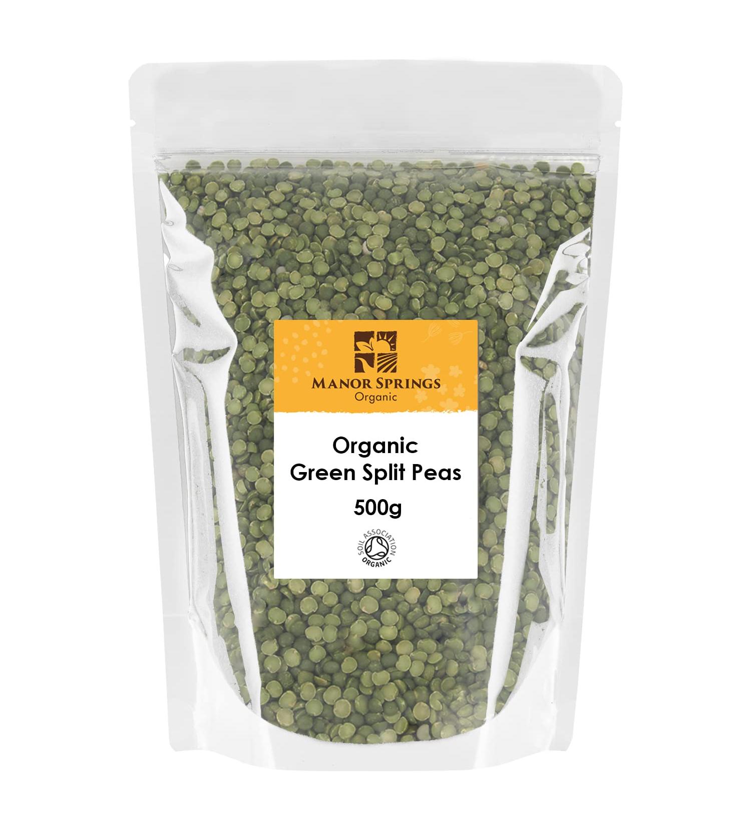 Manor Springs Organic Green Split Peas 500g | Premium Quality | Certified Organic - Buy Online on SooperMarket.com