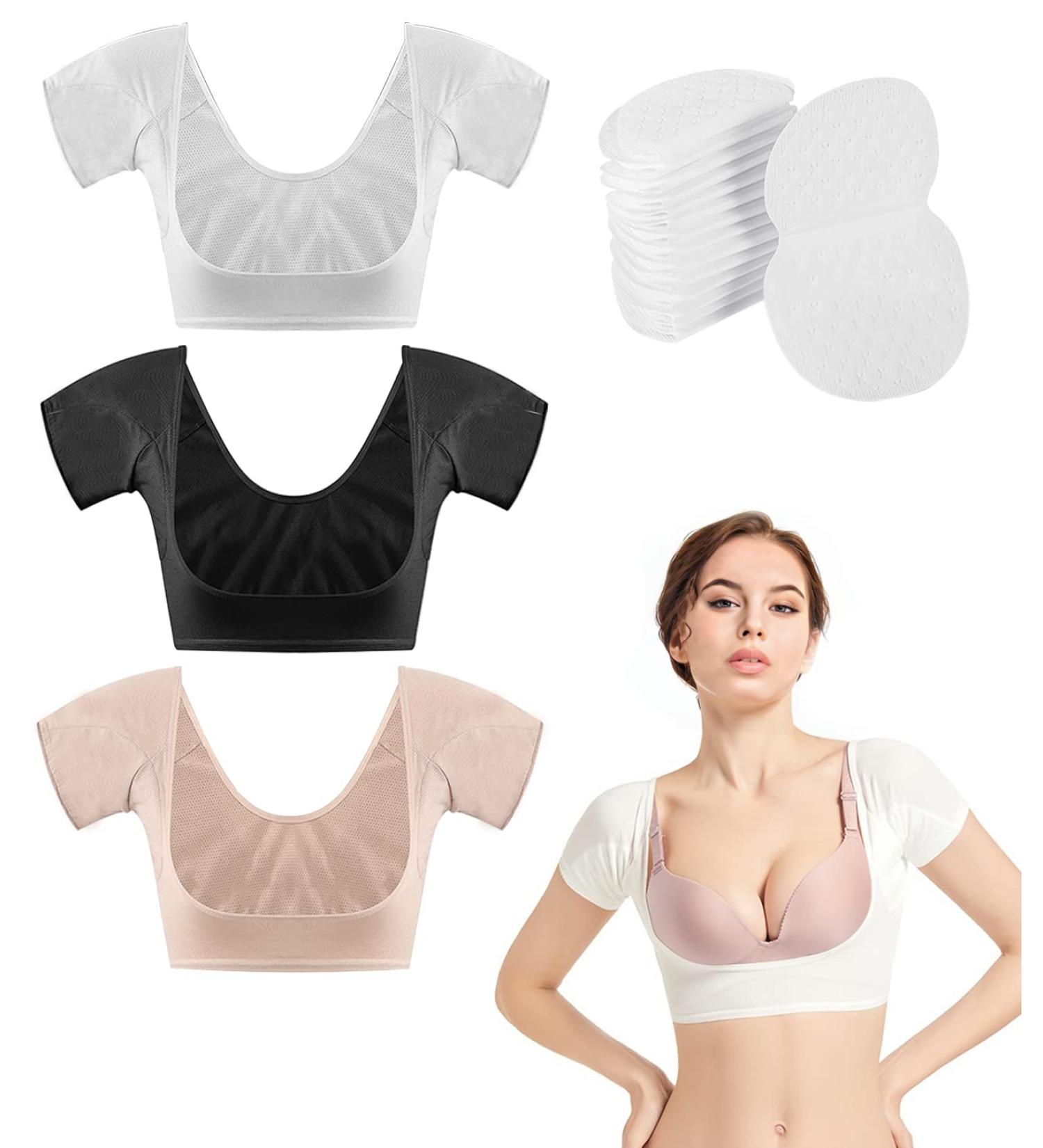 Women's Underarm Sweat Pads & Vest Set - 50 Pairs Armpit Sweat Shields for Women - Washable & Reusable for All-Day Protection - Buy Online on SooperMarket.com