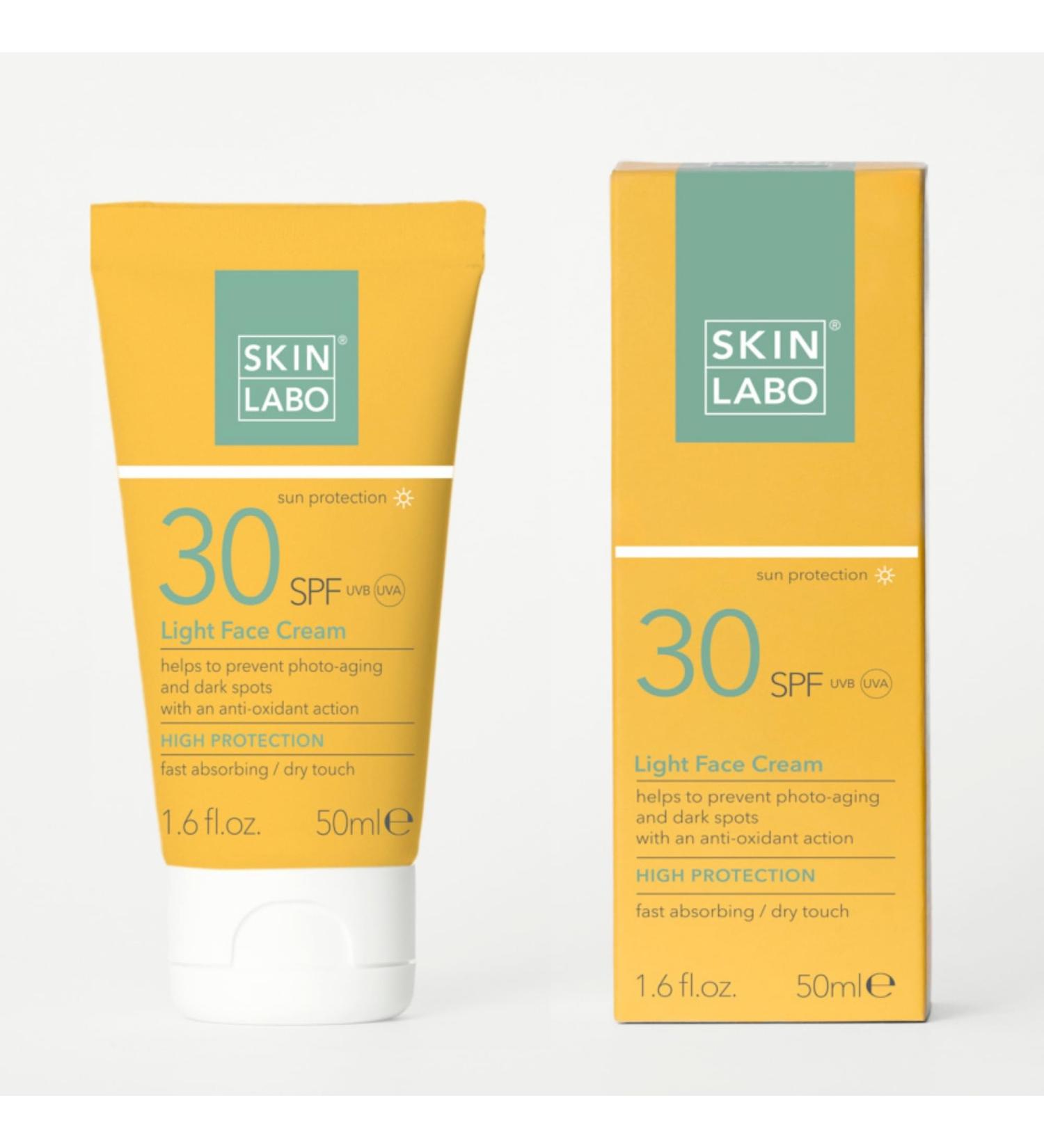 SkinLabo - Face Cream SPF 30 Protects from UVA and UVB Rays Prevents Photoaging and Dark Spots Antioxidant Action with Hyaluronic Acid Ethyl-Ascorbic Acid - 50 ml - Buy Online on SooperMarket.com