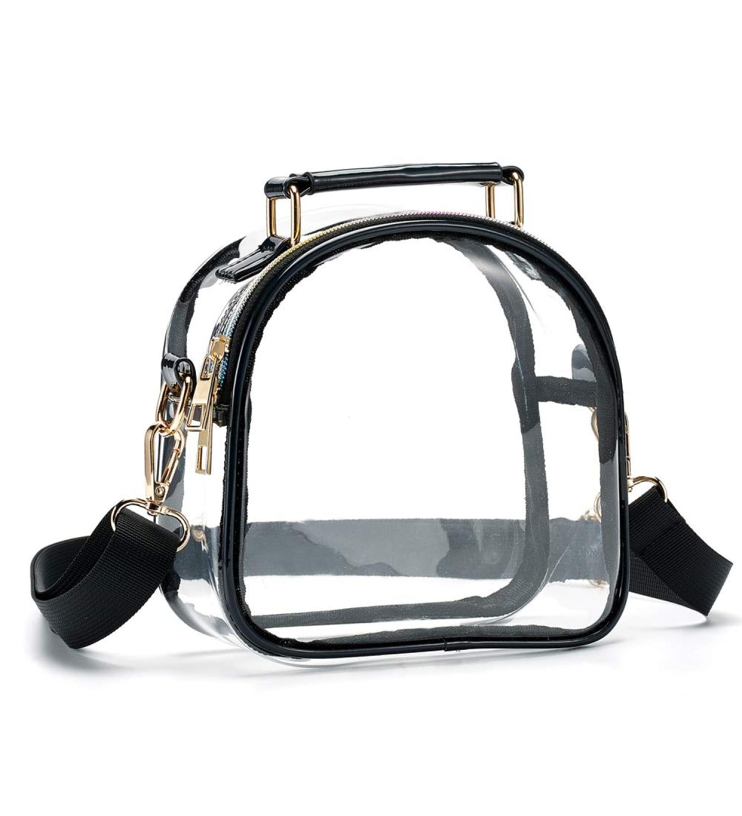 COROMAY Clear Stadium Approved Purse for Women - See Through Clear Handbag in Black - Buy Online on SooperMarket.com