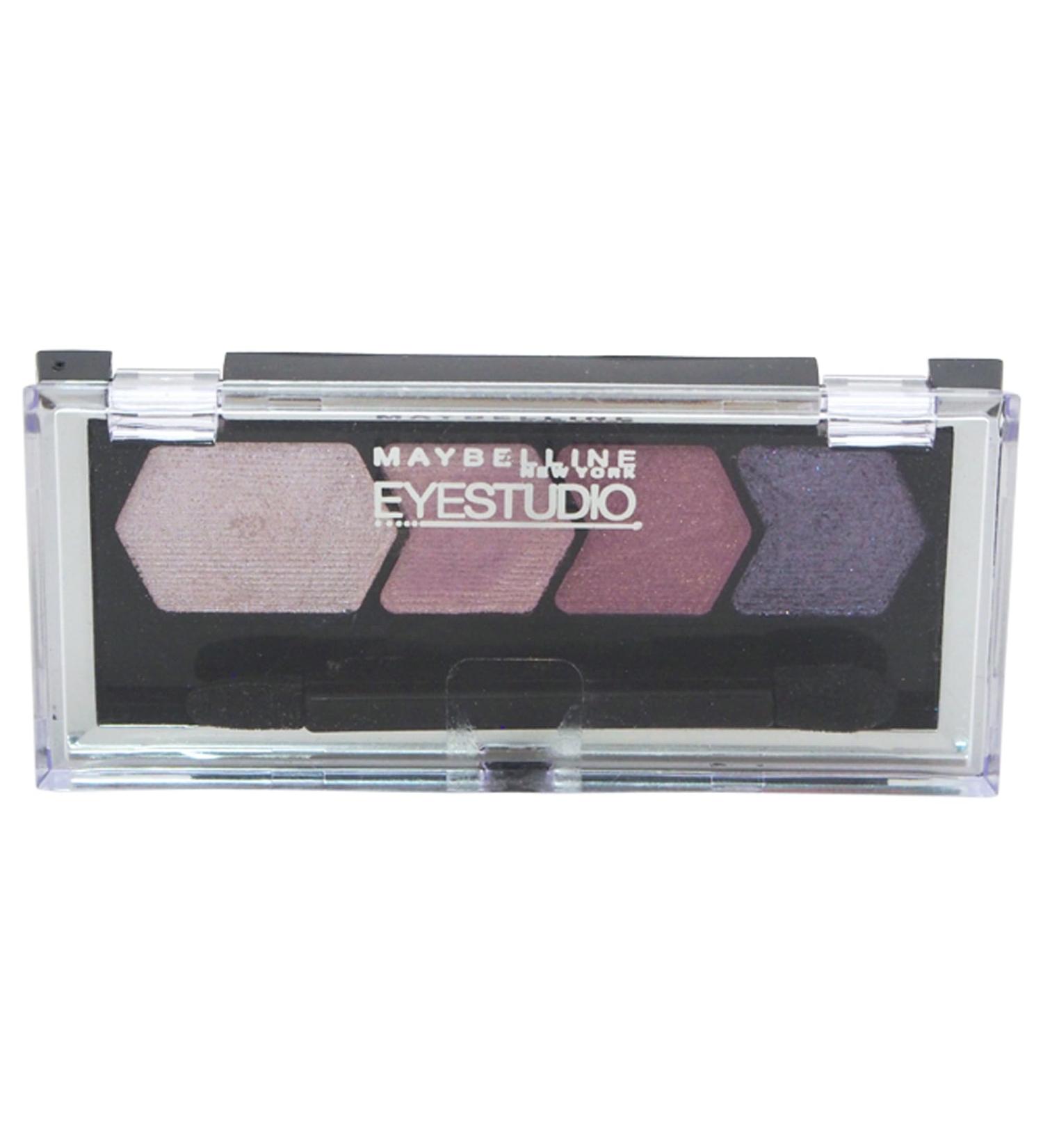 Maybelline Studio Color Plush Quad Eye Shadow for Women 145 Plum Passion 0.09 Ounce