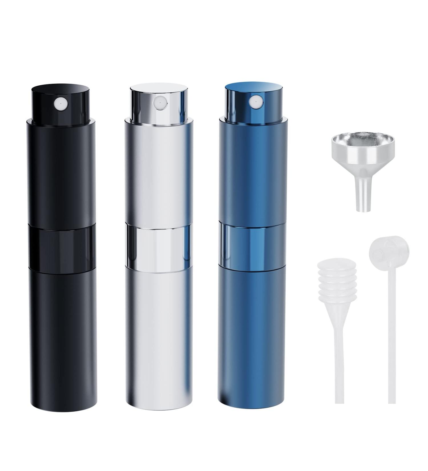 Darbermu 8ML Travel Perfume Atomiser Bottles 3 PCS Mini Portable Perfume Atomiser Refillable Spray Bottles Aftershave Atomiser Empty Travel Bottles with Funnel and Refill Pump for Travel Vacation Blue - Buy Online on SooperMarket.com