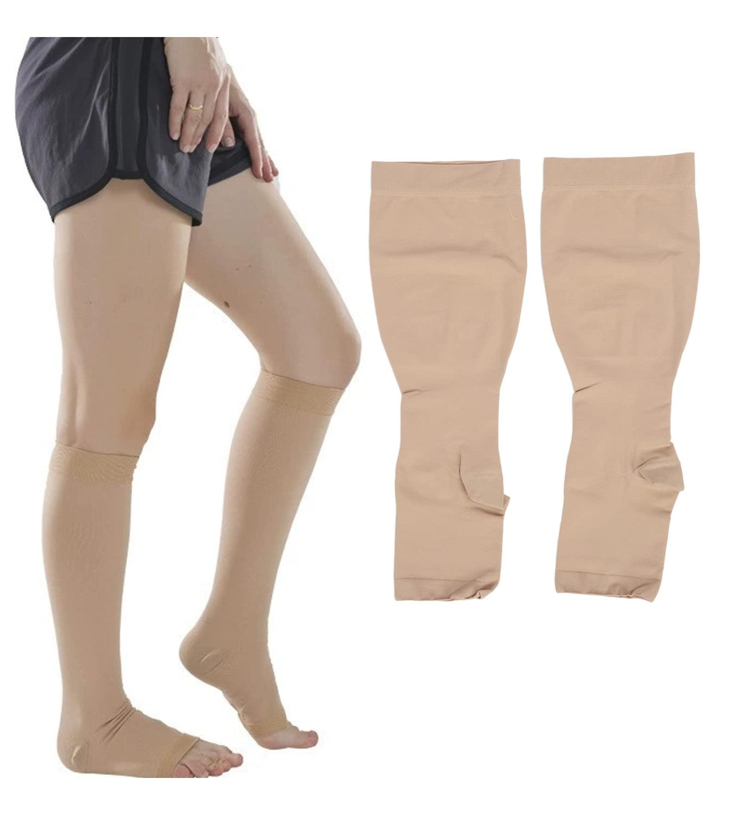 Knee-High Compression Stockings 23-32 mmHg for Varicose Veins | Improved Blood Circulation | Support for Nurses Running & Hiking | Plus Size 3XL - Buy Online on SooperMarket.com