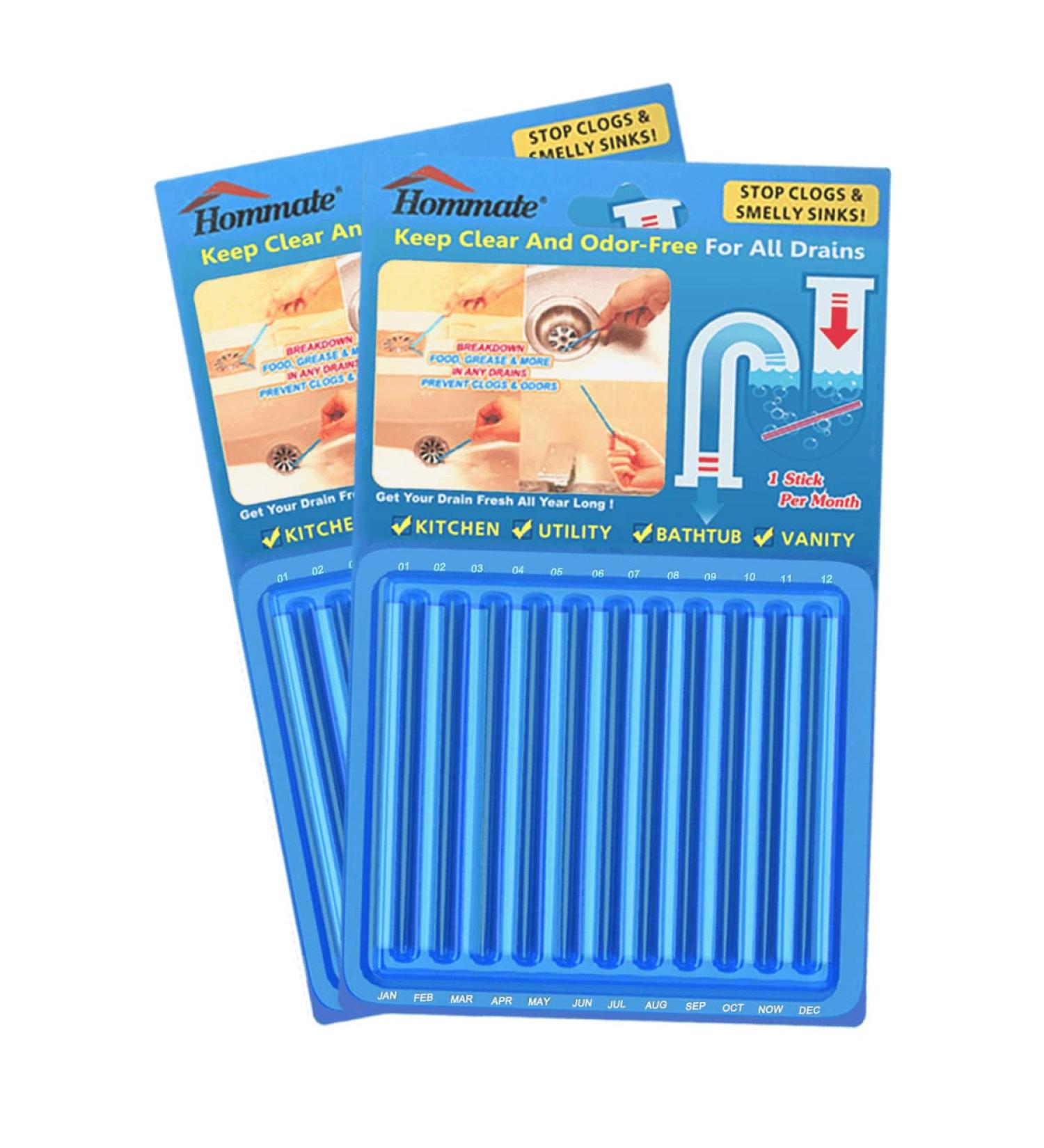 Drain Cleaner Sticks - Powerful Clog & Odor Eliminators for Grease Fats Oils & Soap Scum | International Shipping - Buy Online on SooperMarket.com
