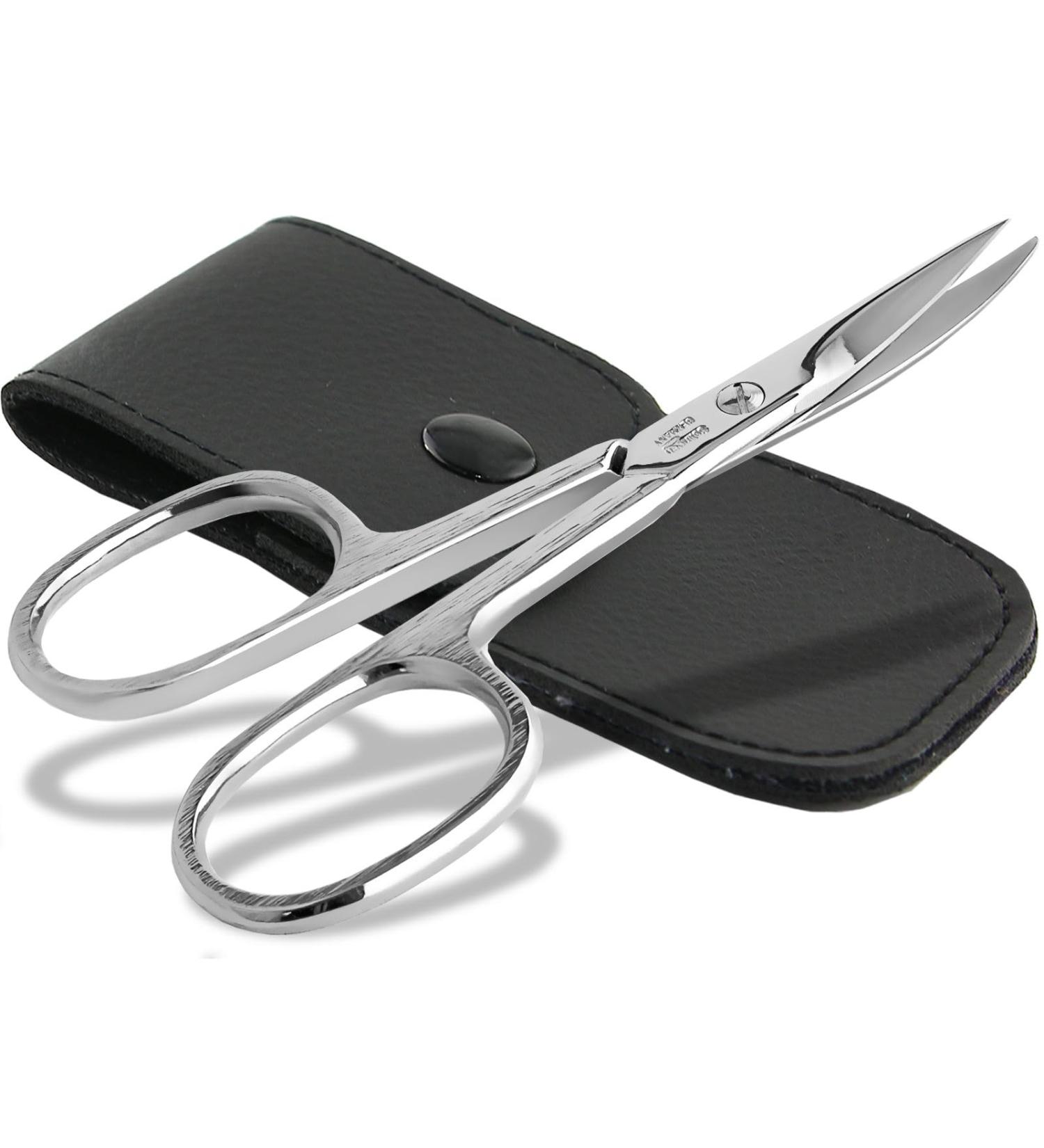 Professional Nail Scissors - Solingen Quality Curved Blade Sharp Cutting - Made in Germany with Case - Buy Online on SooperMarket.com