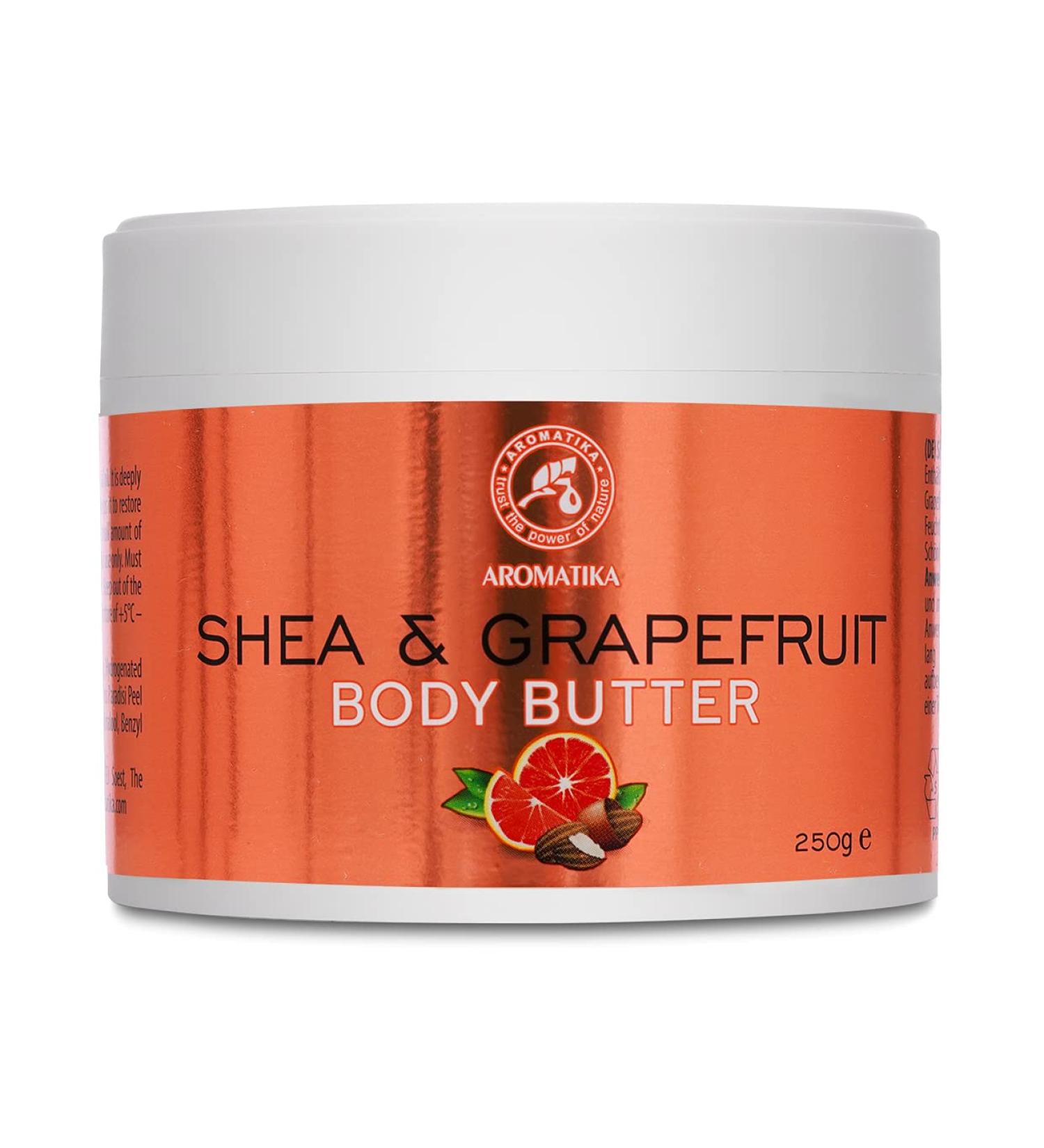 Shea & Grapefruit Body Butter 250g | Natural Moisturizing Cream for Dry Skin | Karit Oil Body Butter | Nourishing Skin Care - Buy Online on SooperMarket.com
