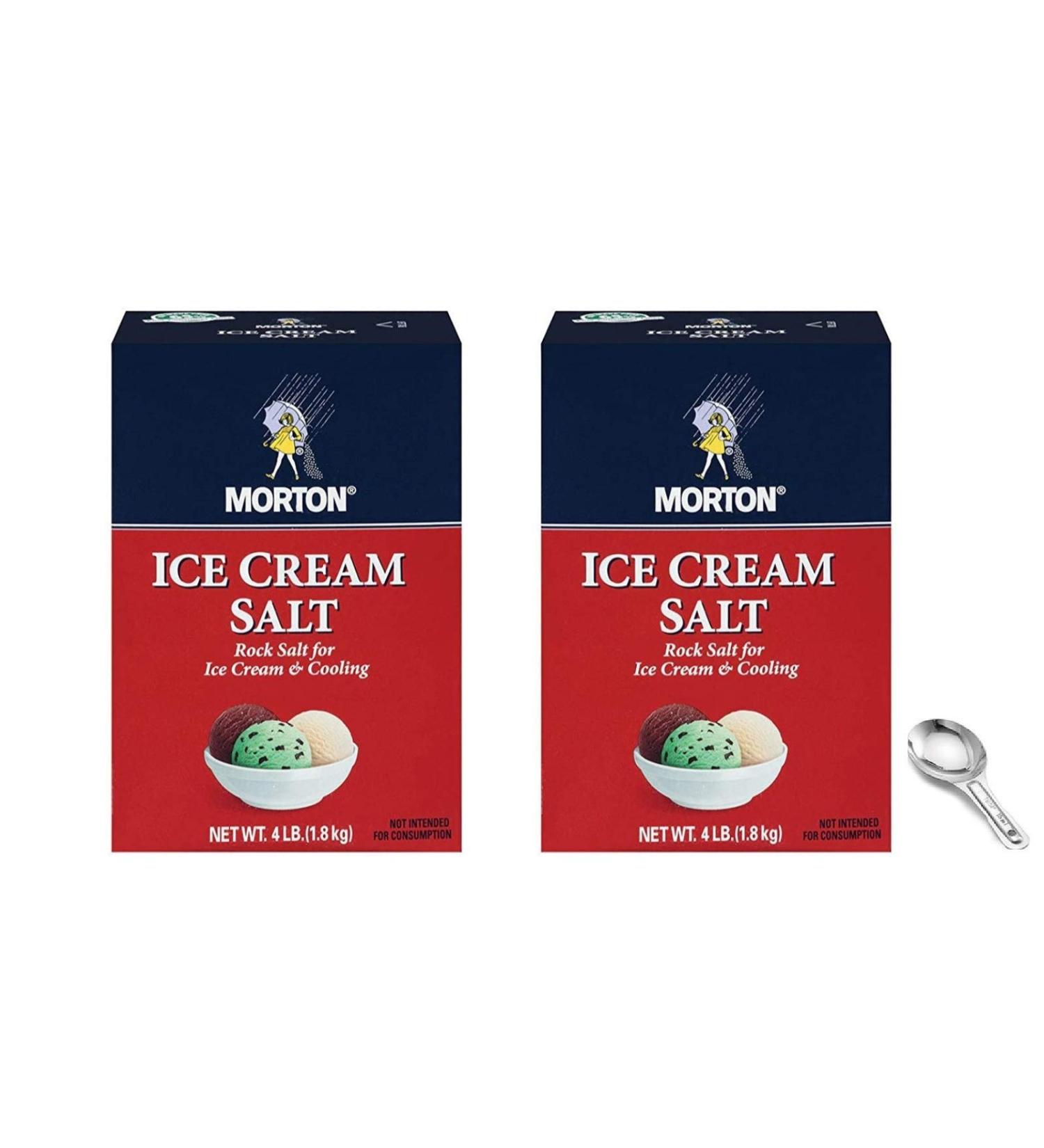Morton Salt Rock 4 Lb Pack Of 2 with Custom Measuring Spoon and Clip - Buy Online on SooperMarket.com