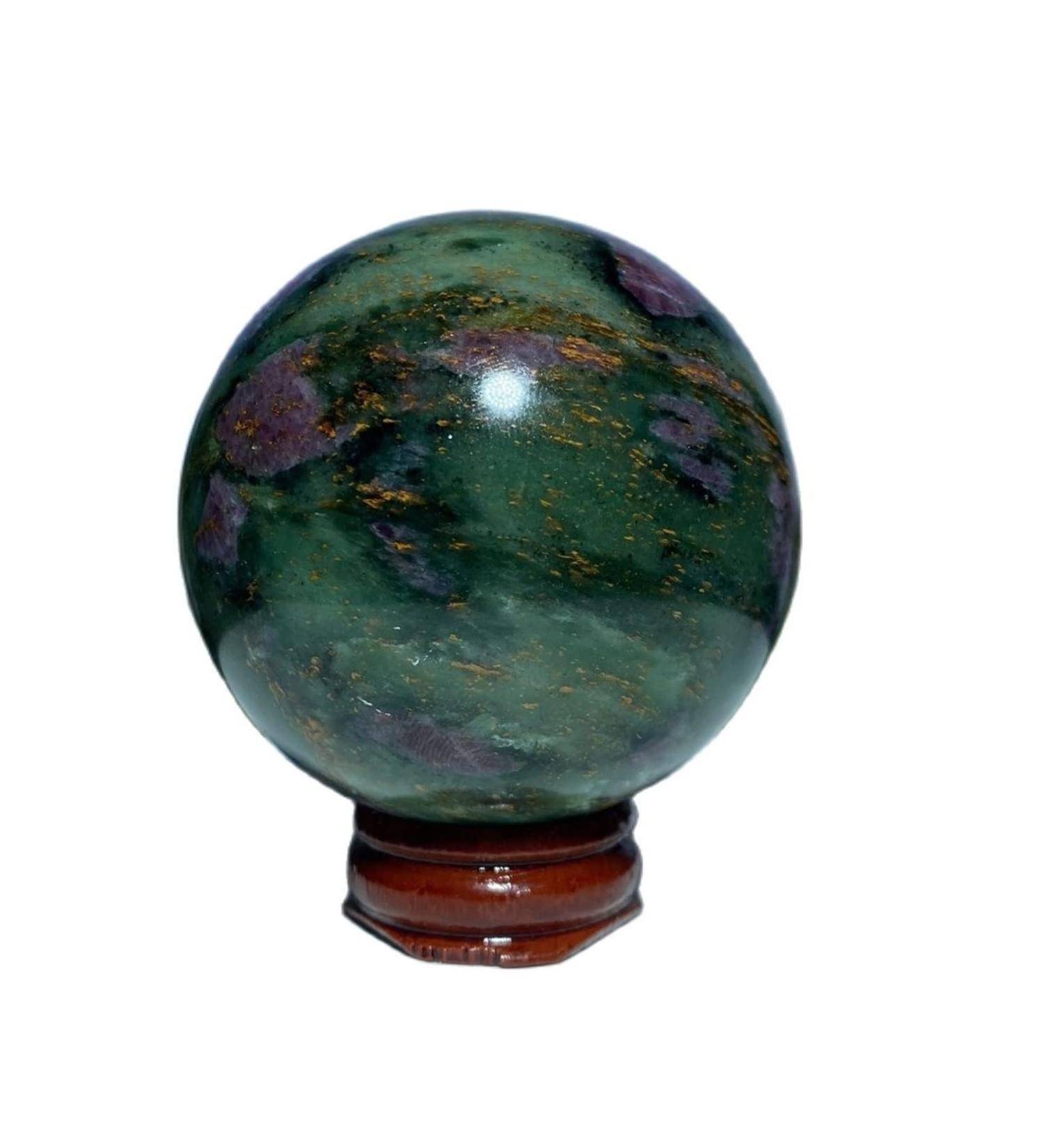 Natural Crystal Rough Natural Sphere Natural Gemstones Emeralds and Ruby Symbiotic Crystal Ball Hand Polished Spheres Quartz Decoration Gift 1pc (Color : 450-460g) - Buy Online on SooperMarket.com