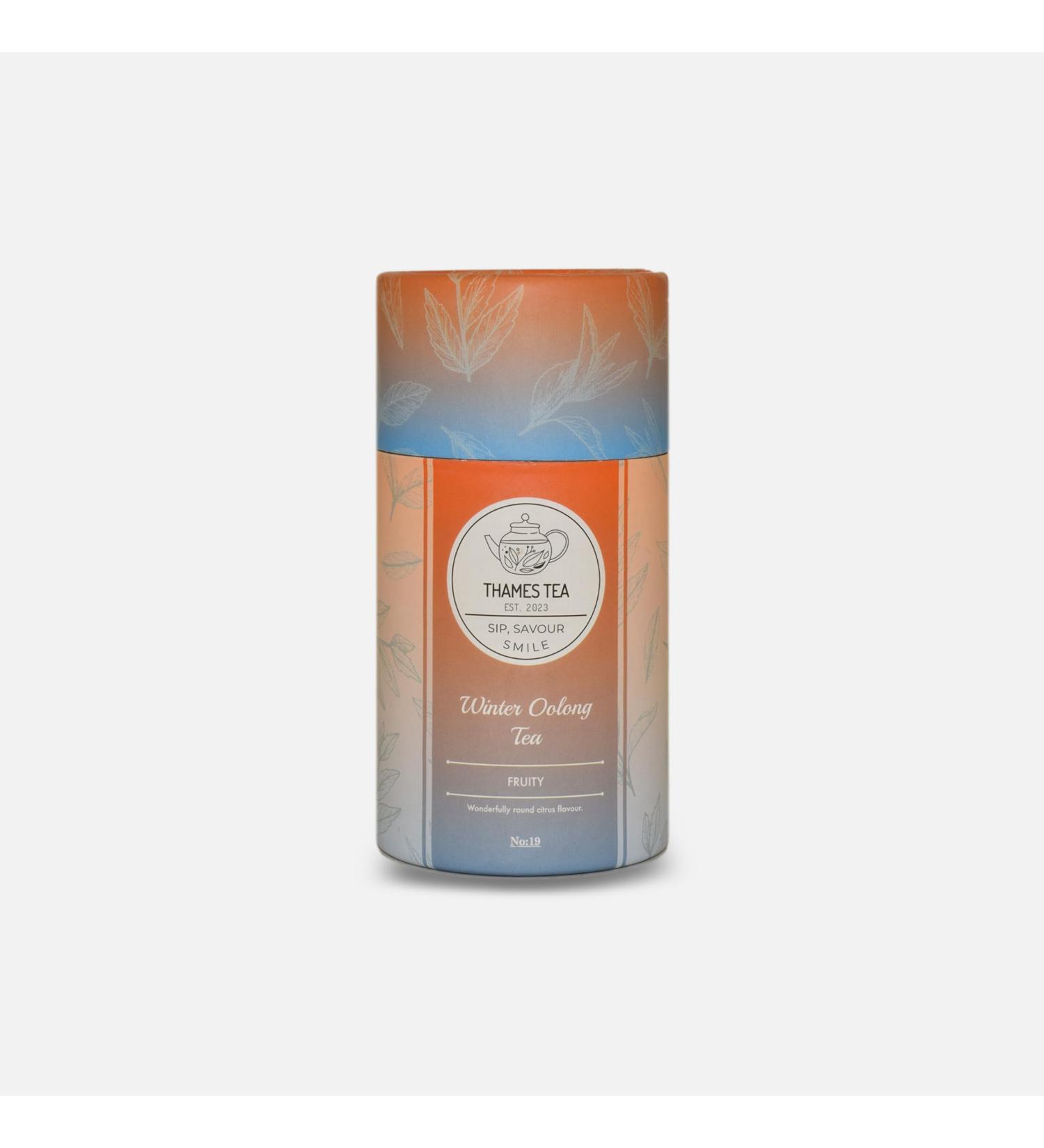 Thames Tea Winter Oolong: Premium Flavoured Loose Leaf Fruit & Herbal Tea Tubebox - Buy Online on SooperMarket.com