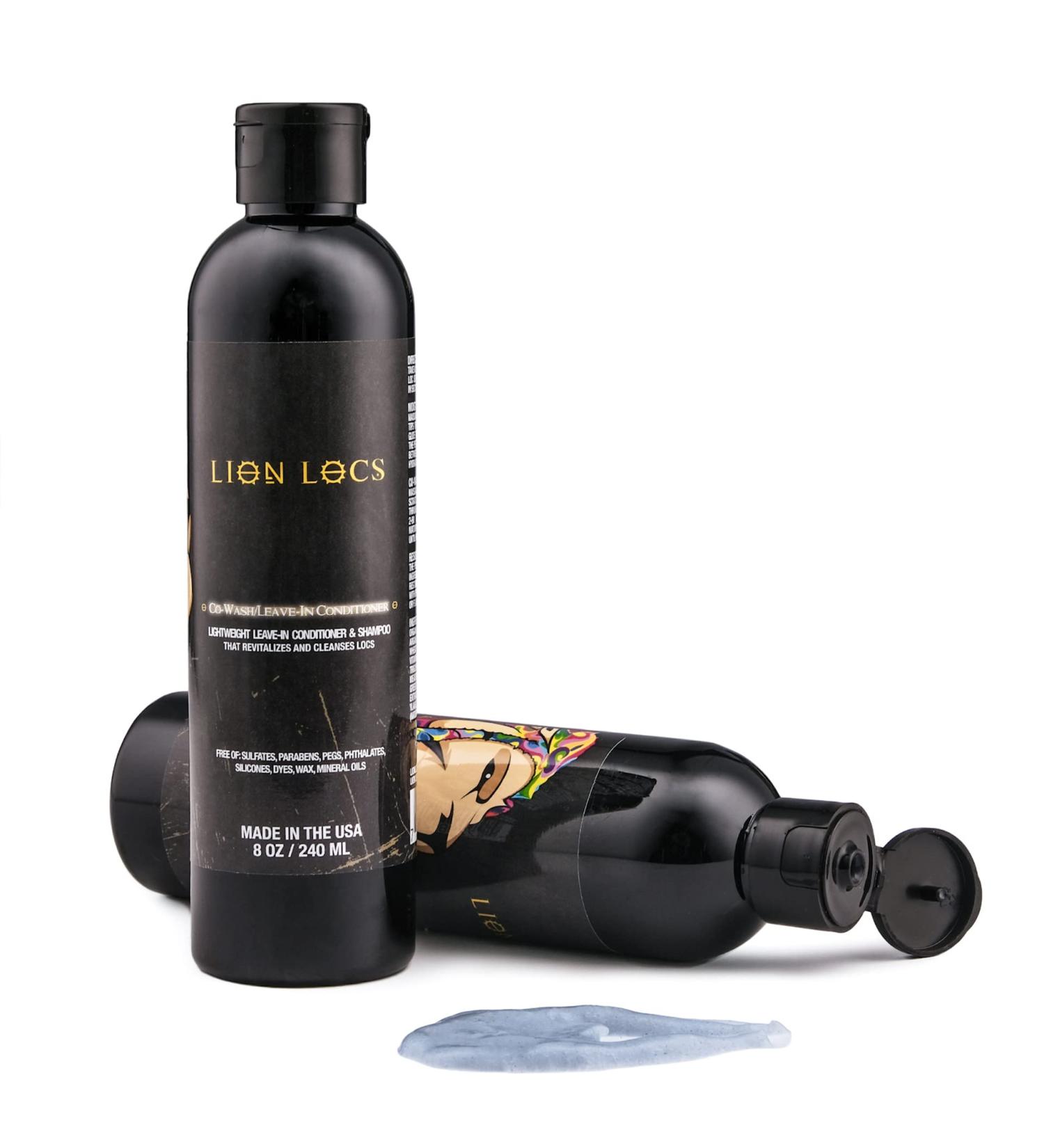 Lion Locs Shampoo and Conditioner  2 in 1 Co Wash for Dreadlocks  Braids  and Dreads | Vegan  Organic  Leave-In Or Rinse | Residue Build-Up Free (8oz)