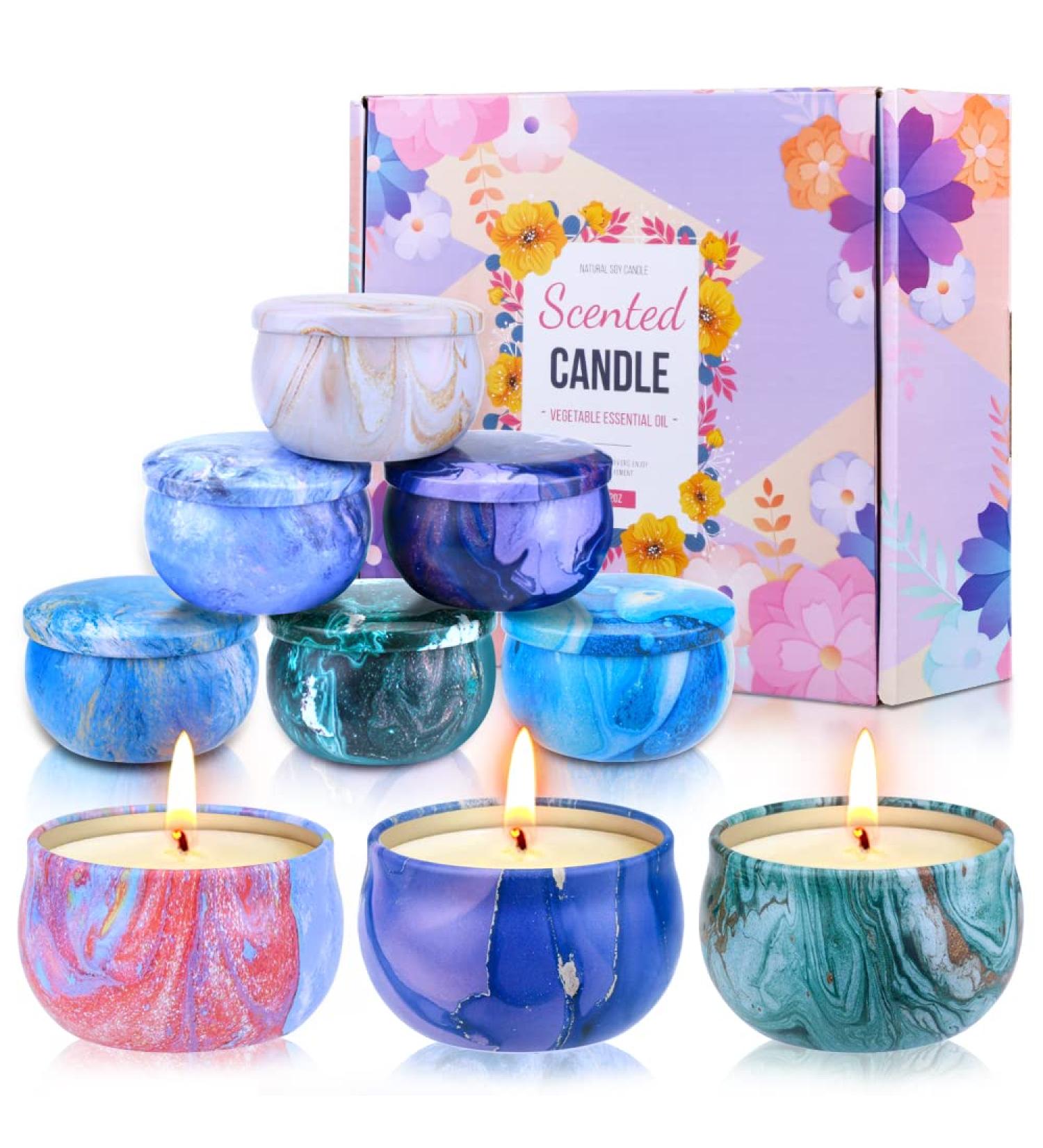 Buy Aottom Fragrance Candles Gift Set - Natural Soy Wax Aroma Candles for Christmas - 9 x 75g Aromatherapy Tealights for Women - Buy Online on SooperMarket.com