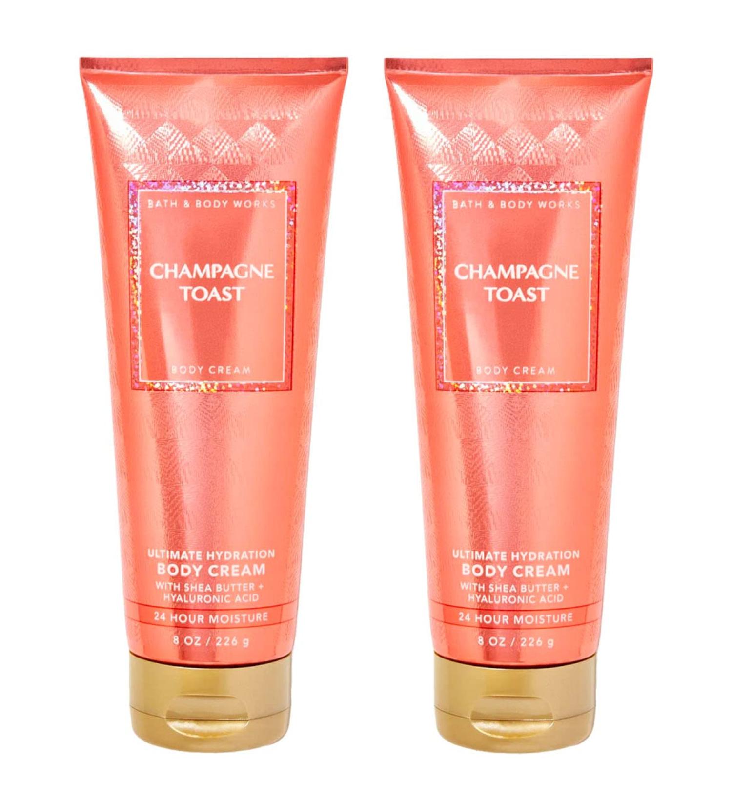 Bath and Body Works 2 Pack Champagne Toast Ultra Shea Body Cream 8 Oz.