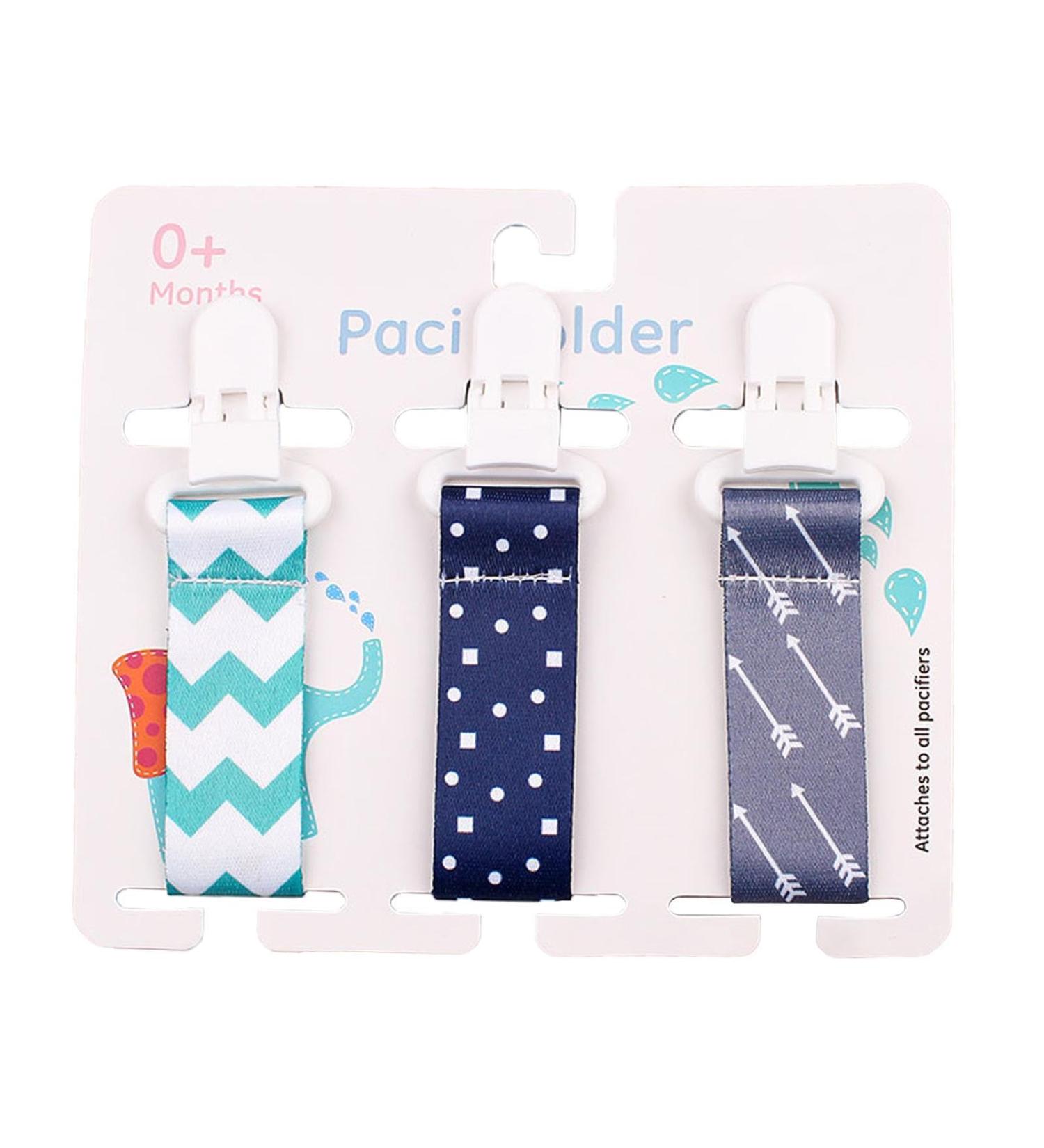Teksome Schnullerleine | Fabric Pacifier Clips for Babies Toddlers & Kids | Soft Bite Ring | Secure Toy Clips - Buy Online on SooperMarket.com