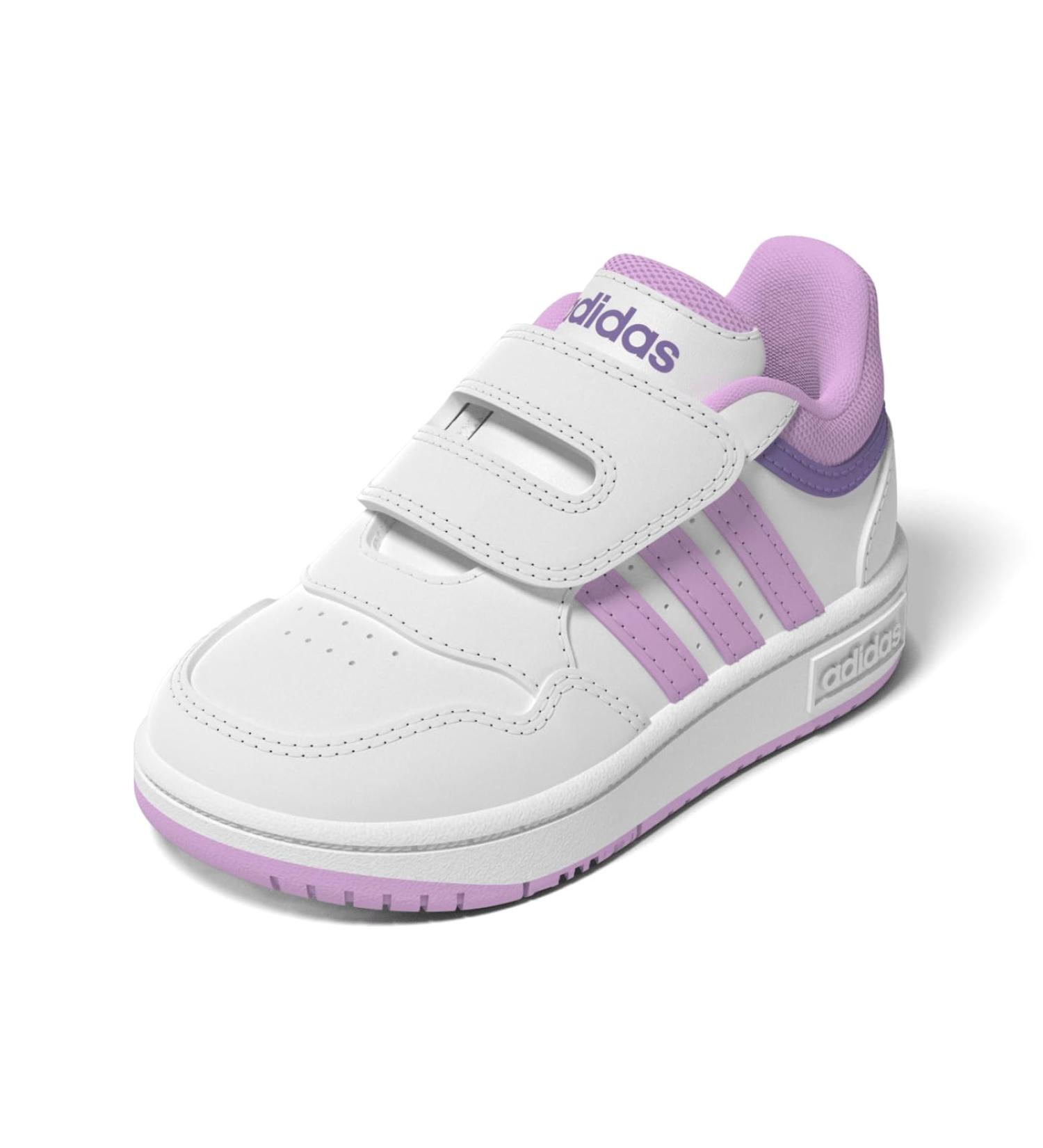 adidas Kids Hoops Mid 2.0 Fitness Shoes - Child 3 UK - White/Lilac/Violet - Buy Online on SooperMarket.com