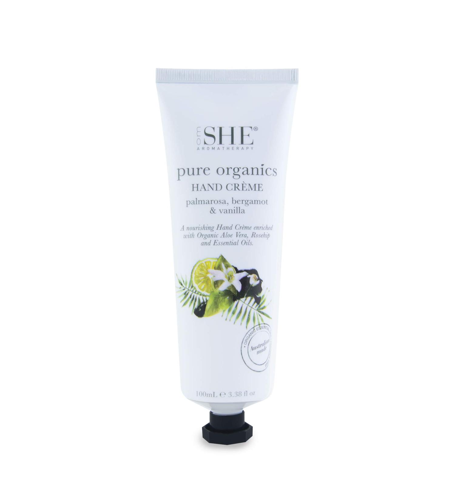 Om She Aromatherapy Pure Organics Hand Creme - Palmarosa Bergamot & Vanilla
