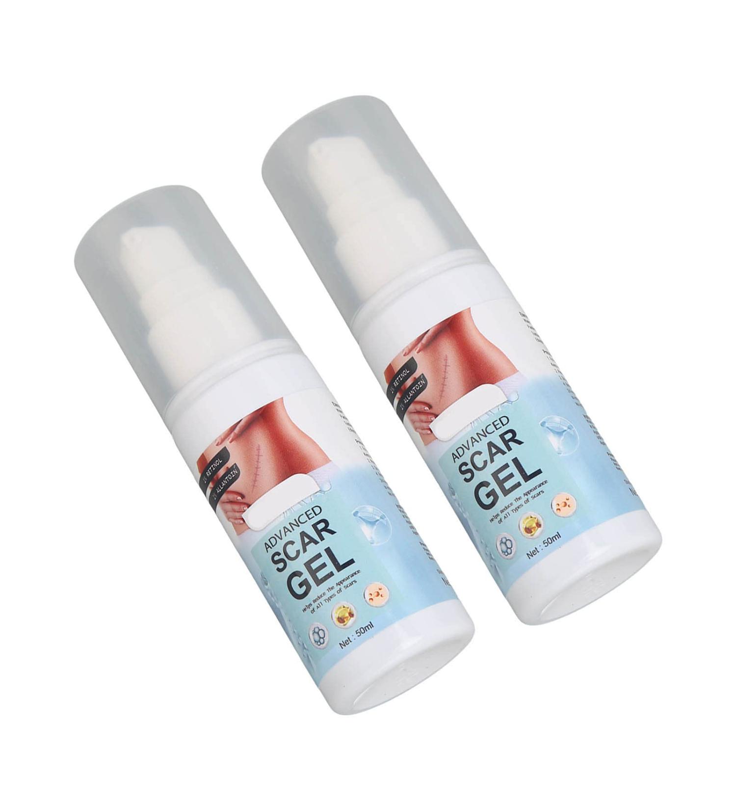 Advanced Scar Gel 2Pcs 50ml - Stretch Marks & Scars Remover with Allantoin & Vitamin E - Hydrating & Smoothing Formula for Old & New Scars - Buy Online on SooperMarket.com