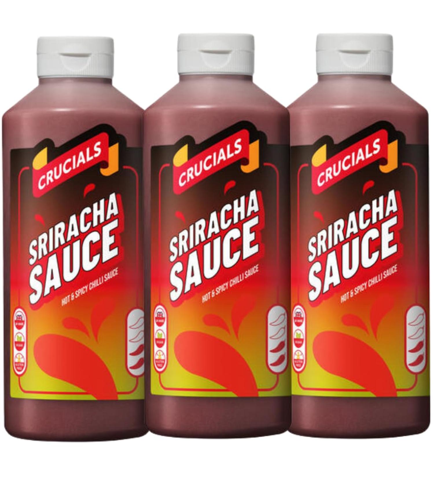 Sriracha Squeezy Sauce 500ml- Bundle Consisting of Crucial x3 Pack