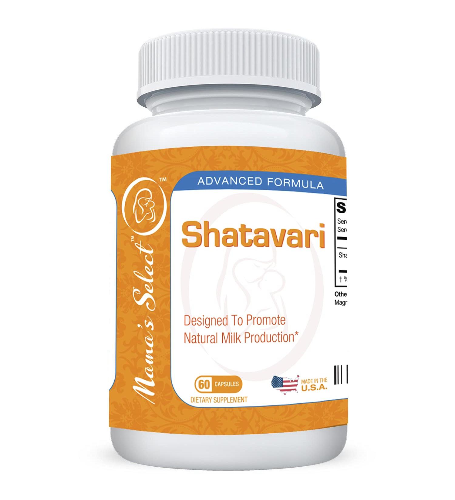 Mama's Select Shatavari: Natural Breast Milk Production Supplement - 60 Vegan Capsules | Organic, Non-GMO, Balances Hormones for Nursing & Breastfeeding - Buy Online on SooperMarket.com