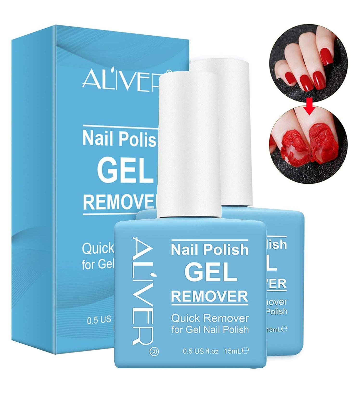 Nail Polish Gel Remover (2 Pack) - Quick & Easy Soak Off in 3-5 Minutes, Non-Irritating Formula, No Damage to Nails - Buy Online on SooperMarket.com
