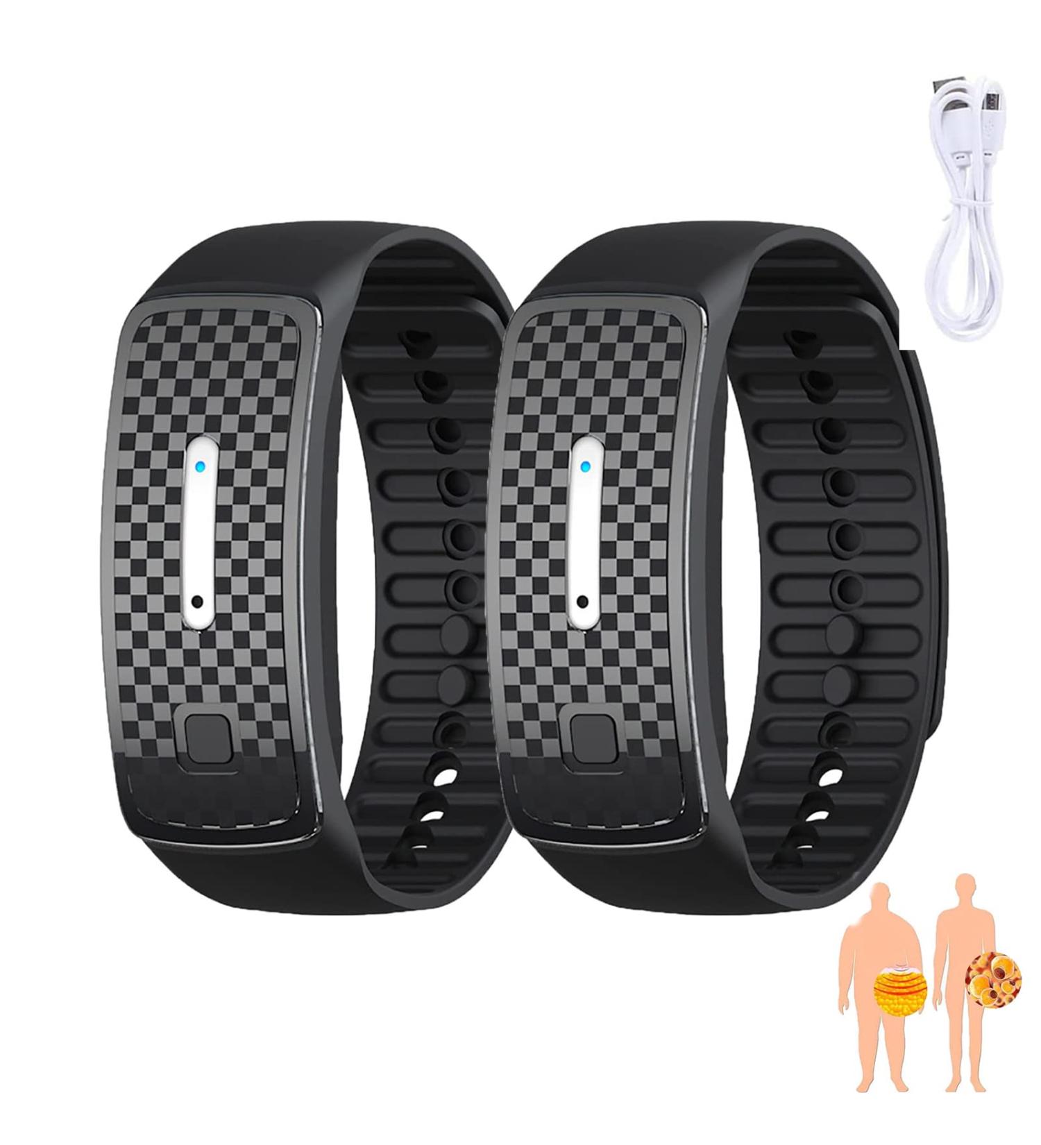 Matteo Ultrasonic Body Shape Wristband: Lymph Detox Magnetic Bracelet for Men and Women - Black - Buy Online on SooperMarket.com