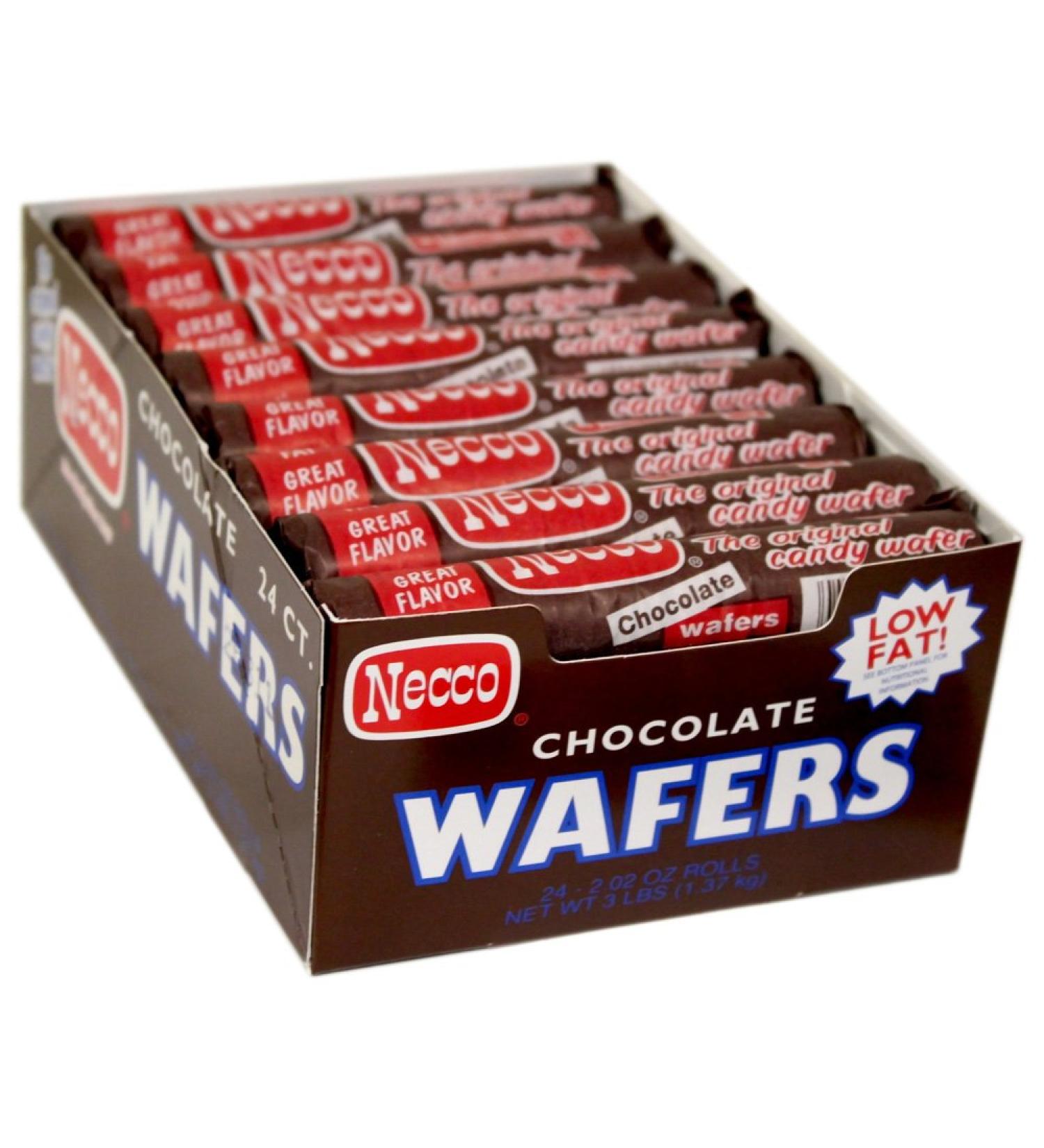 NECCO Necco Wafers, Chocolate Rolls, 2.02-Ounce Packages (Pack of 24)