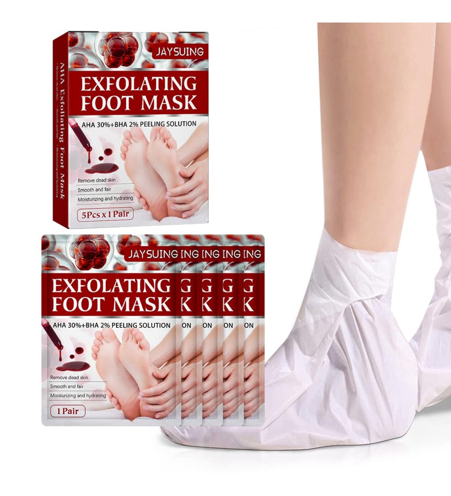 BStCar Foot Mask Socks | 5 Pairs for Men & Women | Moisturizing Foot Care Exfoliates Dead Skin & Calluses - Buy Online on SooperMarket.com