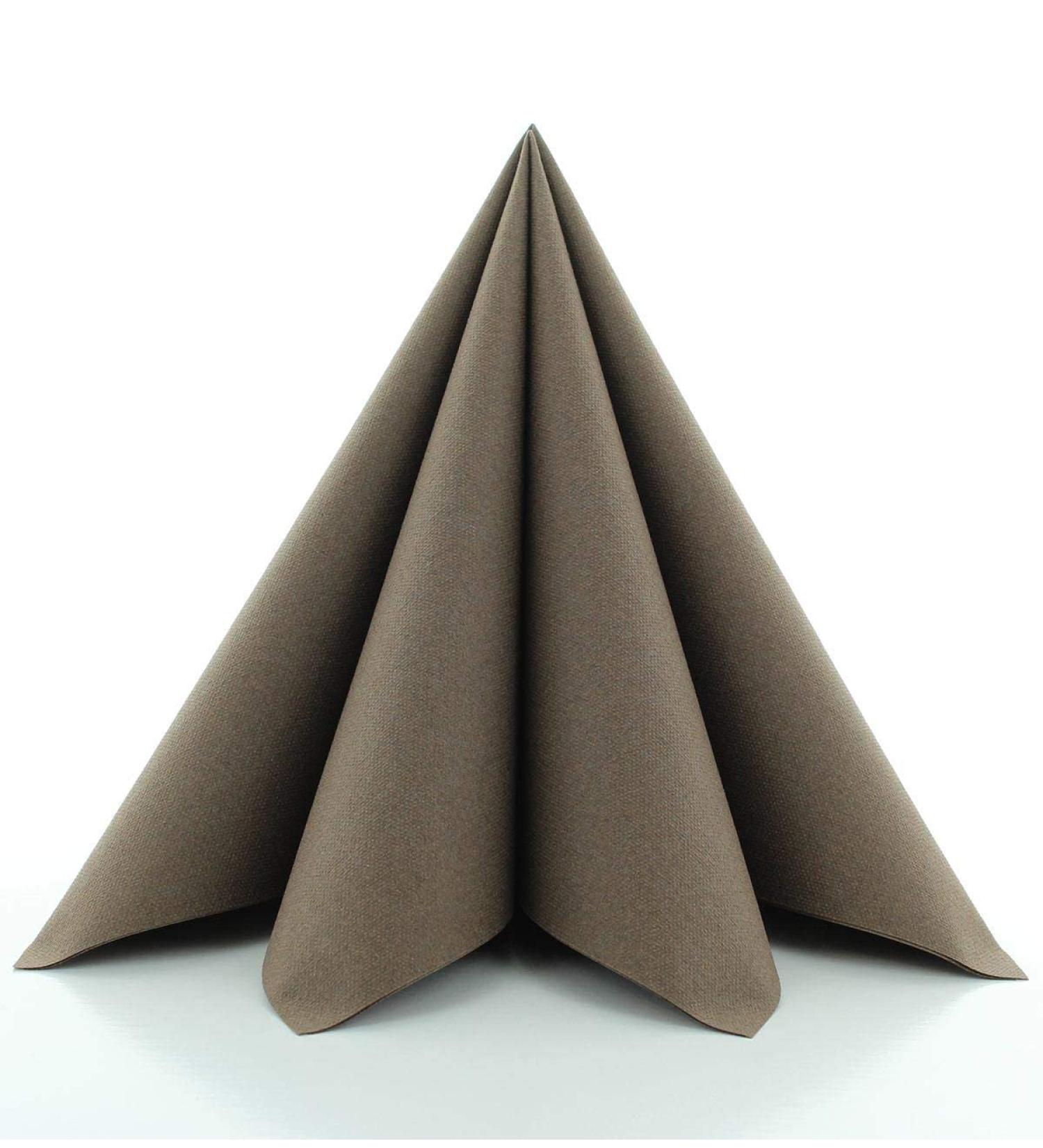 Premium Brown Napkins for Weddings & Celebrations | Prime Guest Airlaid - 50 Pack (40x40 cm Fold) - Buy Online on SooperMarket.com