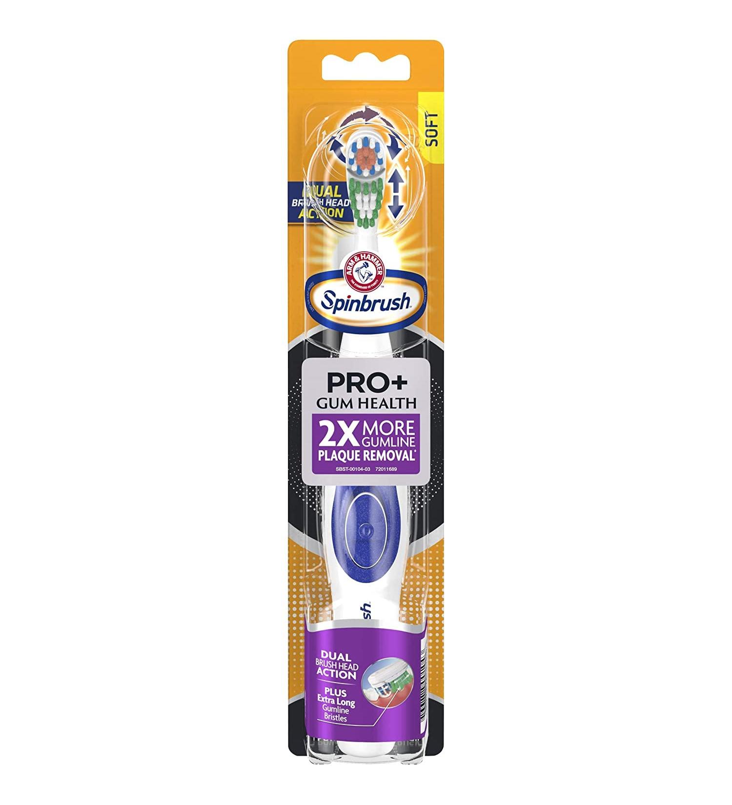 Buy Arm & Hammer Spinbrush Battery Powered Toothbrush - Truly Radiant Soft Bristles - 2 Pack - International Shipping Available - Buy Online on SooperMarket.com