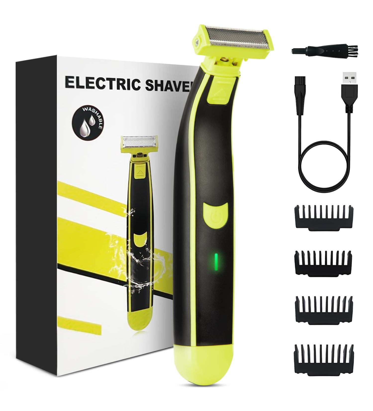 Beard Trimmer for Men - Hybrid Electric Trimmer & Shaver | 360 Face Razor with 4 Trimmer Guards - Best Electric Shaver for Precision Grooming - Buy Online on SooperMarket.com