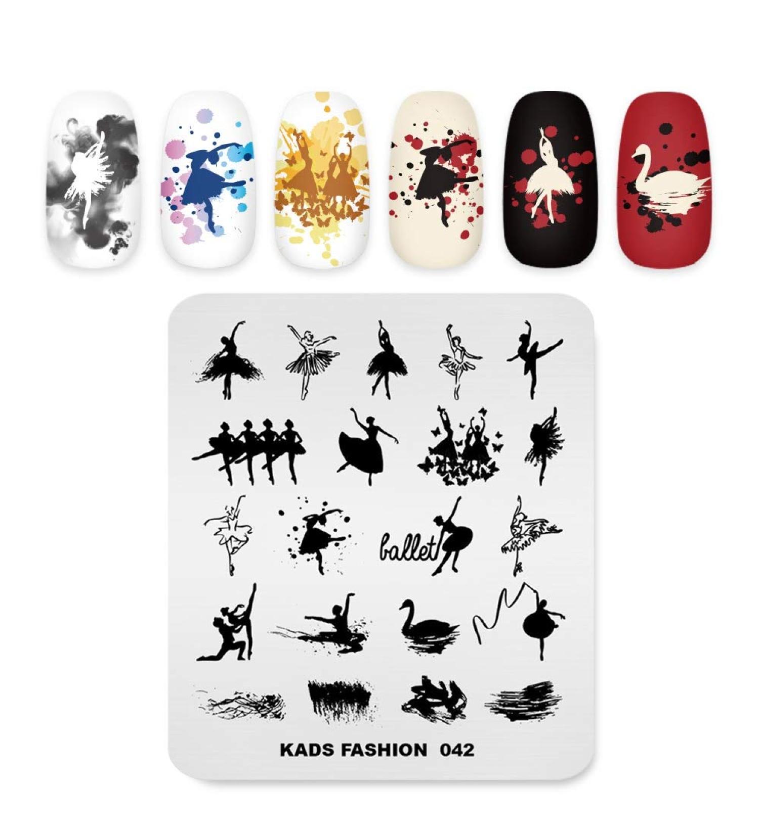 Buy Chinese Style Geometry Ballet Swan Nail Art Stencils - Manicure Design Templates for Perfect Prints - Buy Online on SooperMarket.com