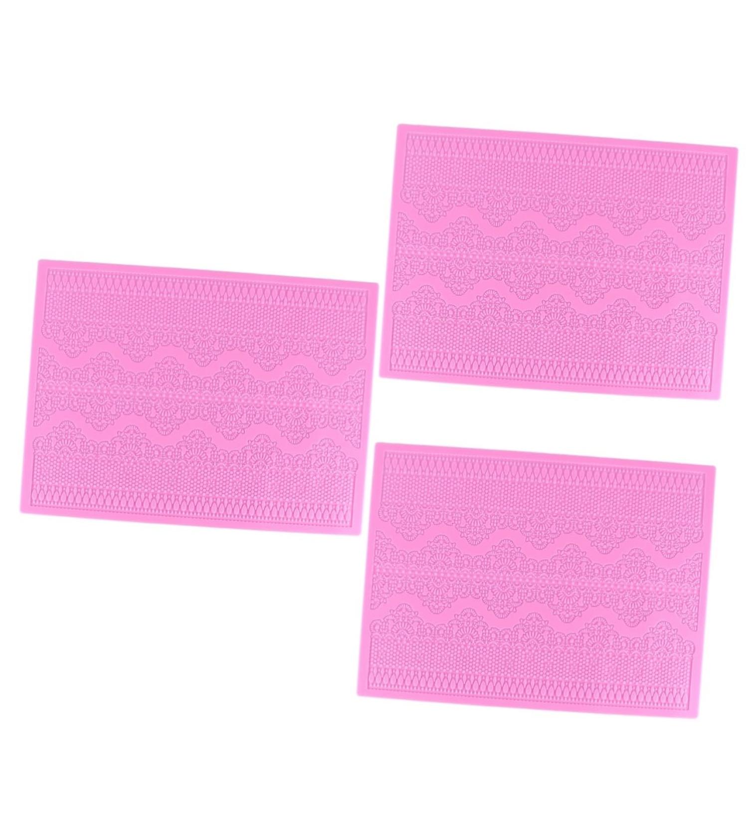 3pcs Christmas Decor Silicone Mold Silicone Cupcake Cookie Molds Cake Decorating Supplies Cookie Decorating Cookie Cutters Silicone Cake Emossing Mold Candy Decorative Items Pinkx3pcs mediumx3pcs - Buy Online on SooperMarket.com
