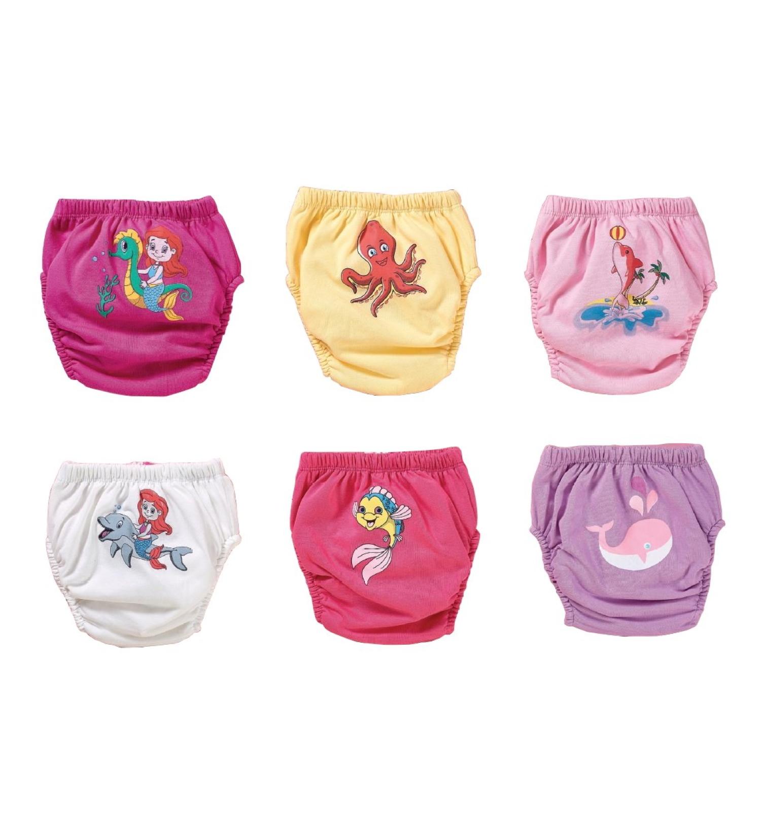 Ozyol Trainer Trousers for Droplet Training - 6 Pack Reusable Learning Diapers for Girls | Toilet Training Essentials - Buy Online on SooperMarket.com