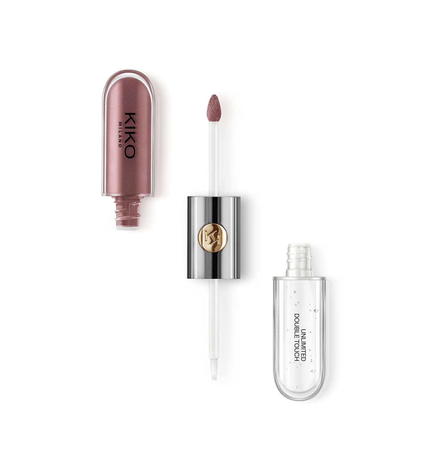 KIKO Milano Unlimited Double Touch 121 Dark Rosy Chestnut | Long-Lasting Liquid Lipstick with Bright Finish - Buy Online on SooperMarket.com