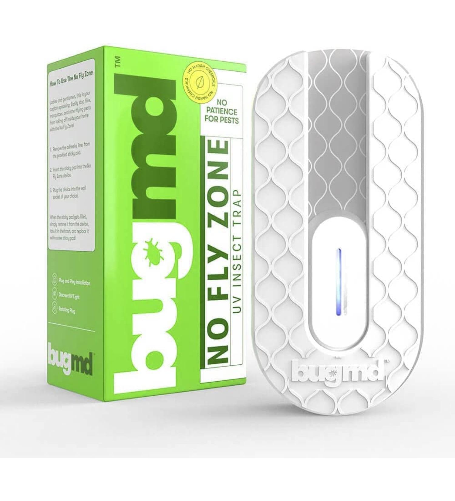 BugMD No Fly Zone UV Bug Zapper - Refillable Mosquito & Flying Insect Trap - Buy Online on SooperMarket.com