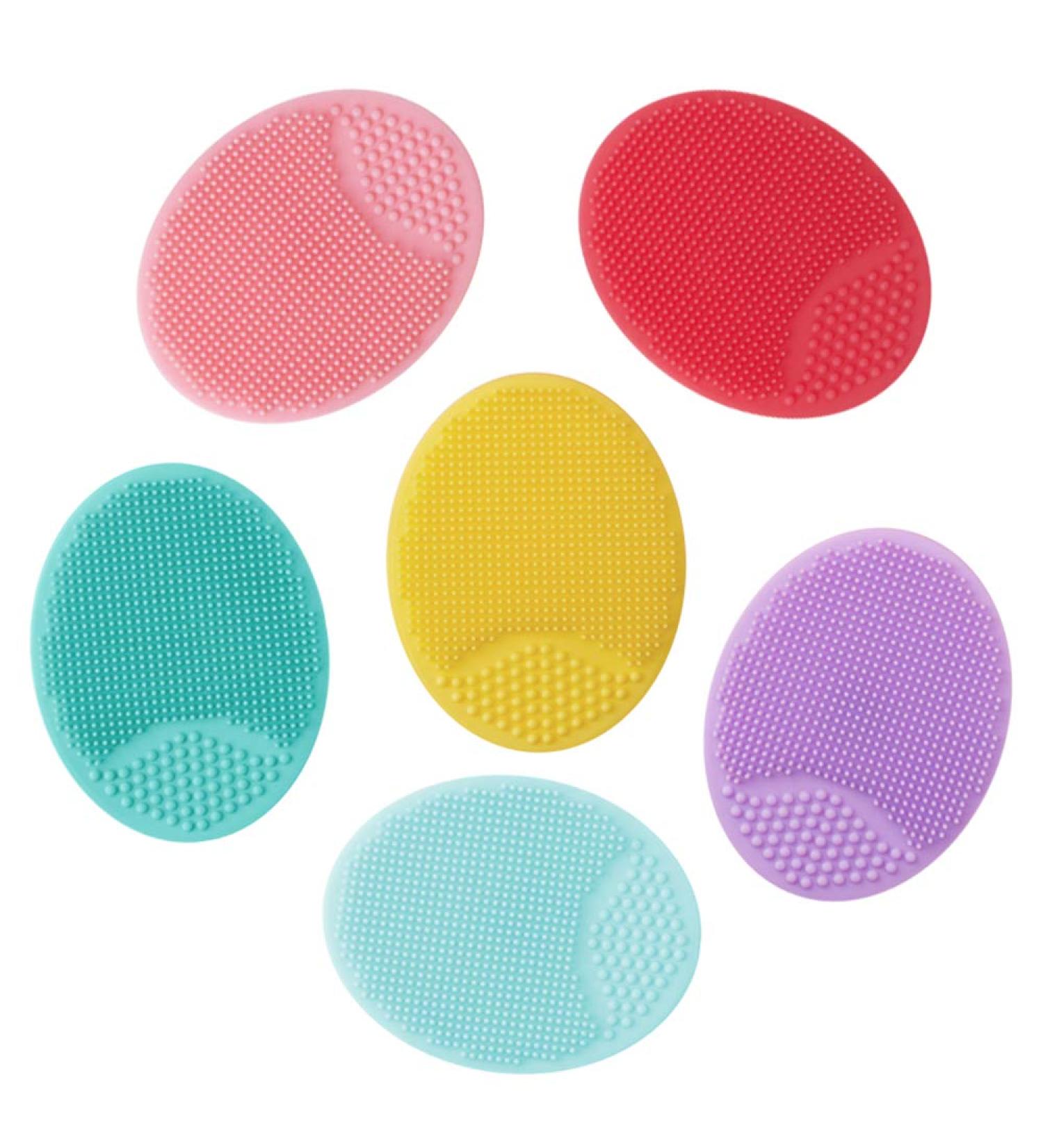Zroven 4-Piece Silicone Face Brush Cleaning Pads - Acne Removal & Pore Cleanser Tool in Random Colors - Buy Online on SooperMarket.com