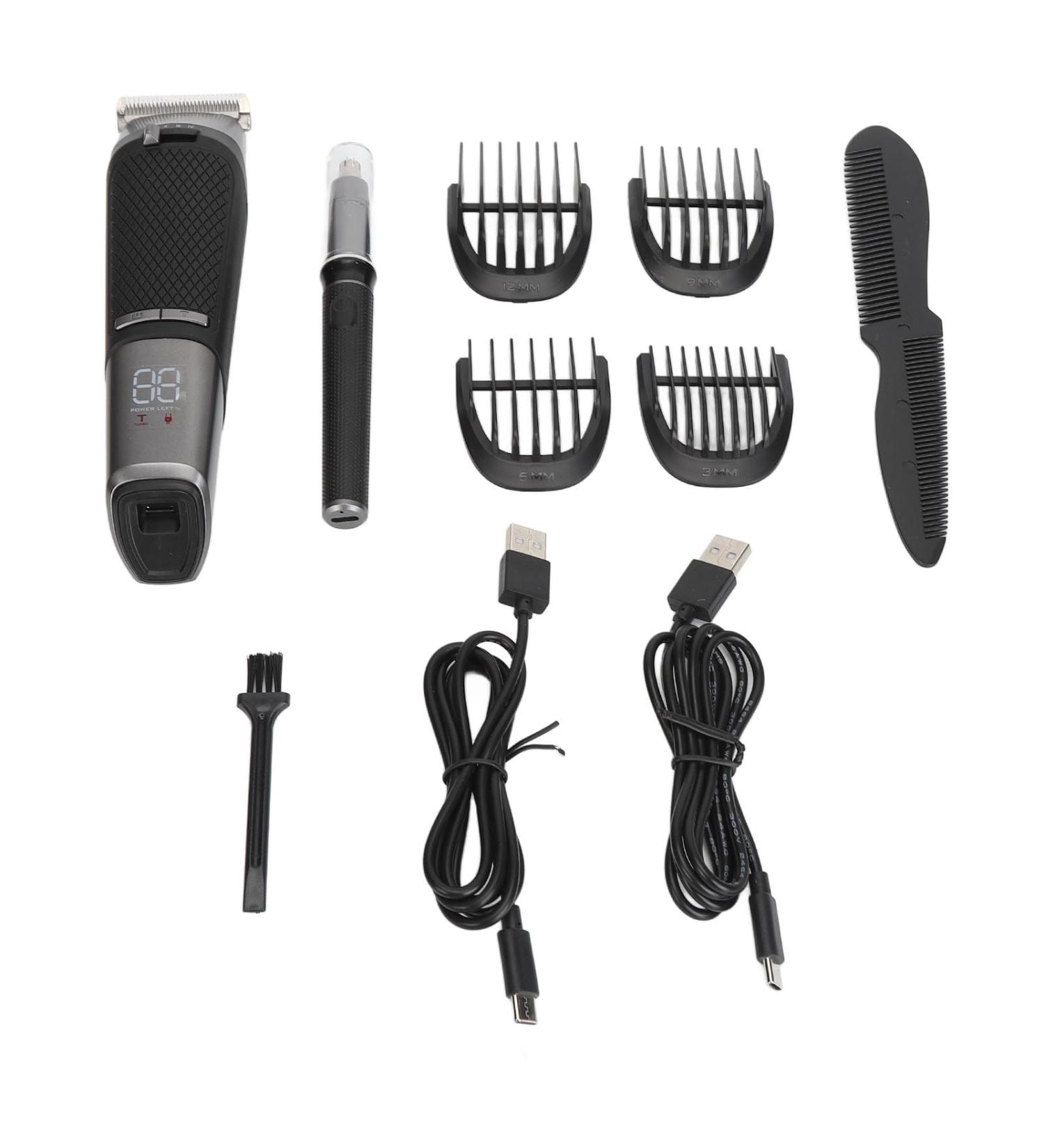 Men's Electric Hair Clippers Set | Frequency Conversion 2-Speed Hair Trimmer & Nose Trimmer | Portable Low Noise for Salon Use - International Shipping Available - Buy Online on SooperMarket.com