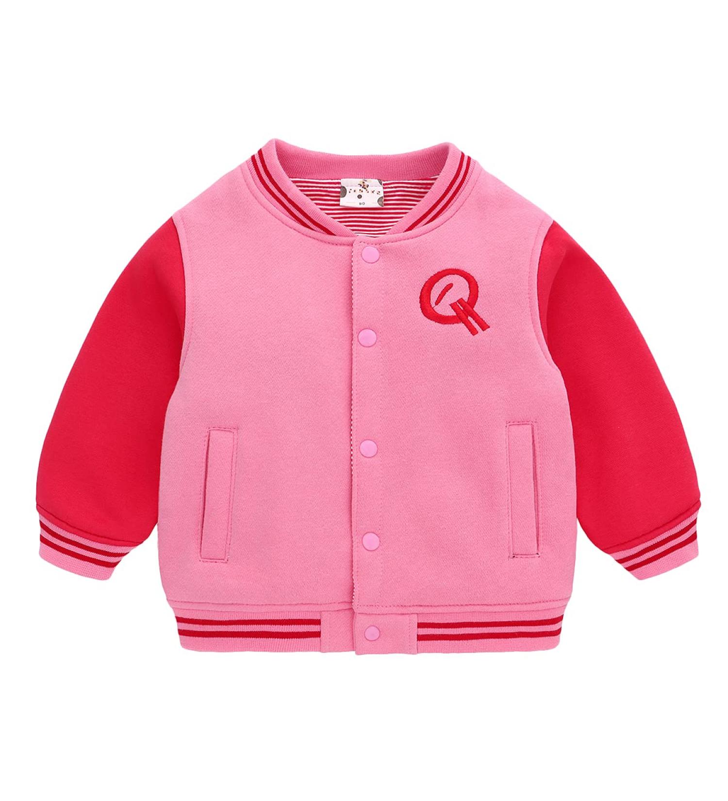 Famuka Baby Boys Girls Spring Jacket Kids Baseball Coat 12-18 Months - Pink - Buy Online on SooperMarket.com