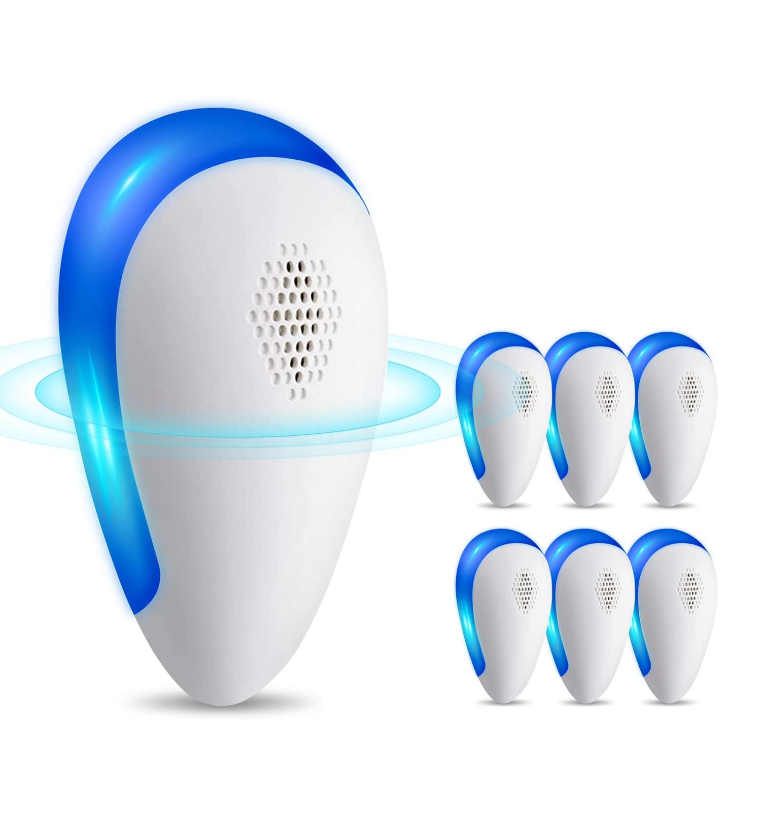 MOVEPEST Ultrasonic Pest Repeller 6 Pack - Indoor Pest Repellent for Mosquito, Mice, Roach, Spider - Dual Chip Technology for Effective Pest Control in Home, Office, and Warehouse - Buy Online on SooperMarket.com
