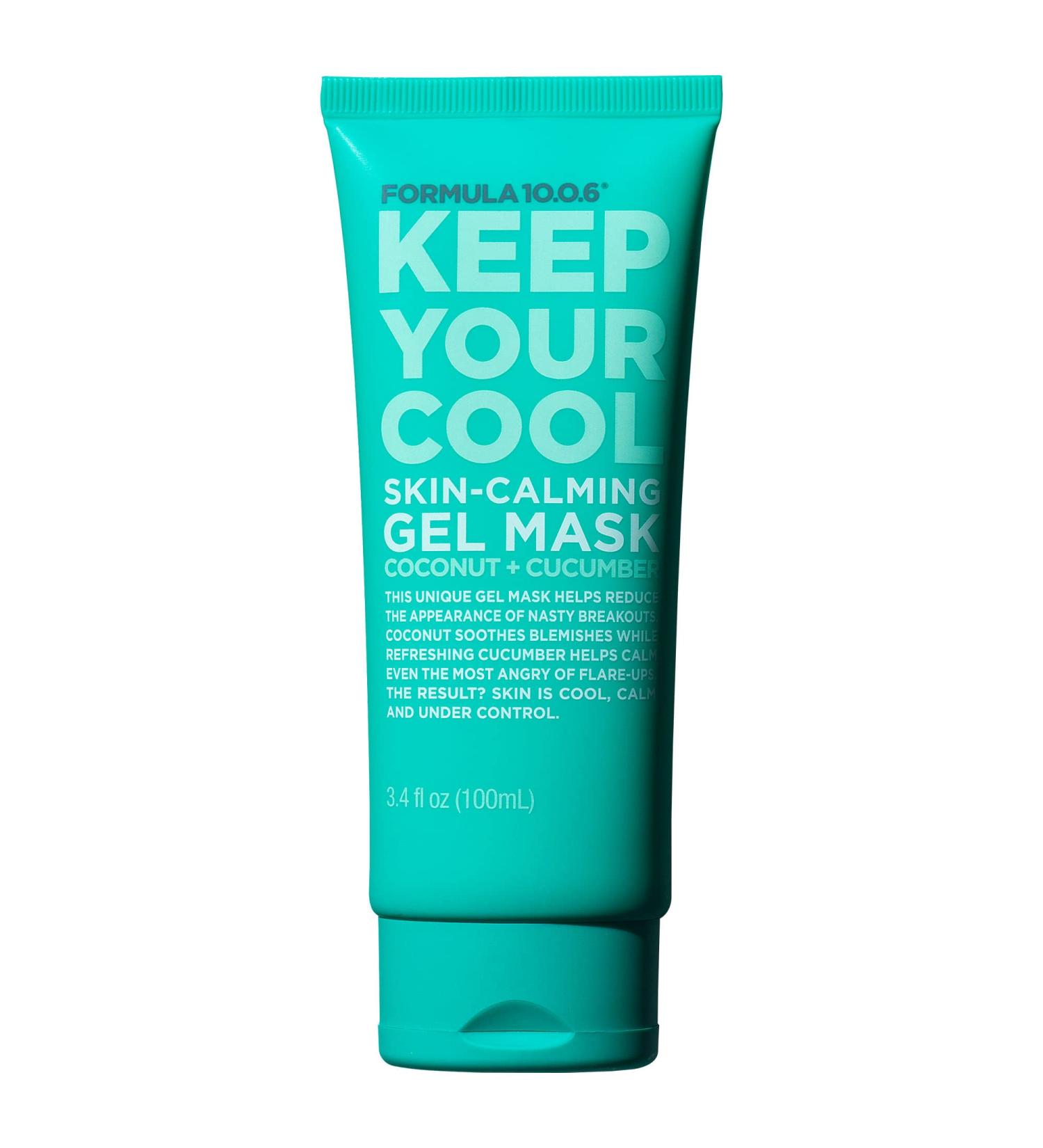 Formula 10.0.6 Keep Your Cool Skin-Calming Gel Mask - Soothes Blemishes, Vegan, Paraben-Free, 3.4 Fl Oz - Buy Online on SooperMarket.com