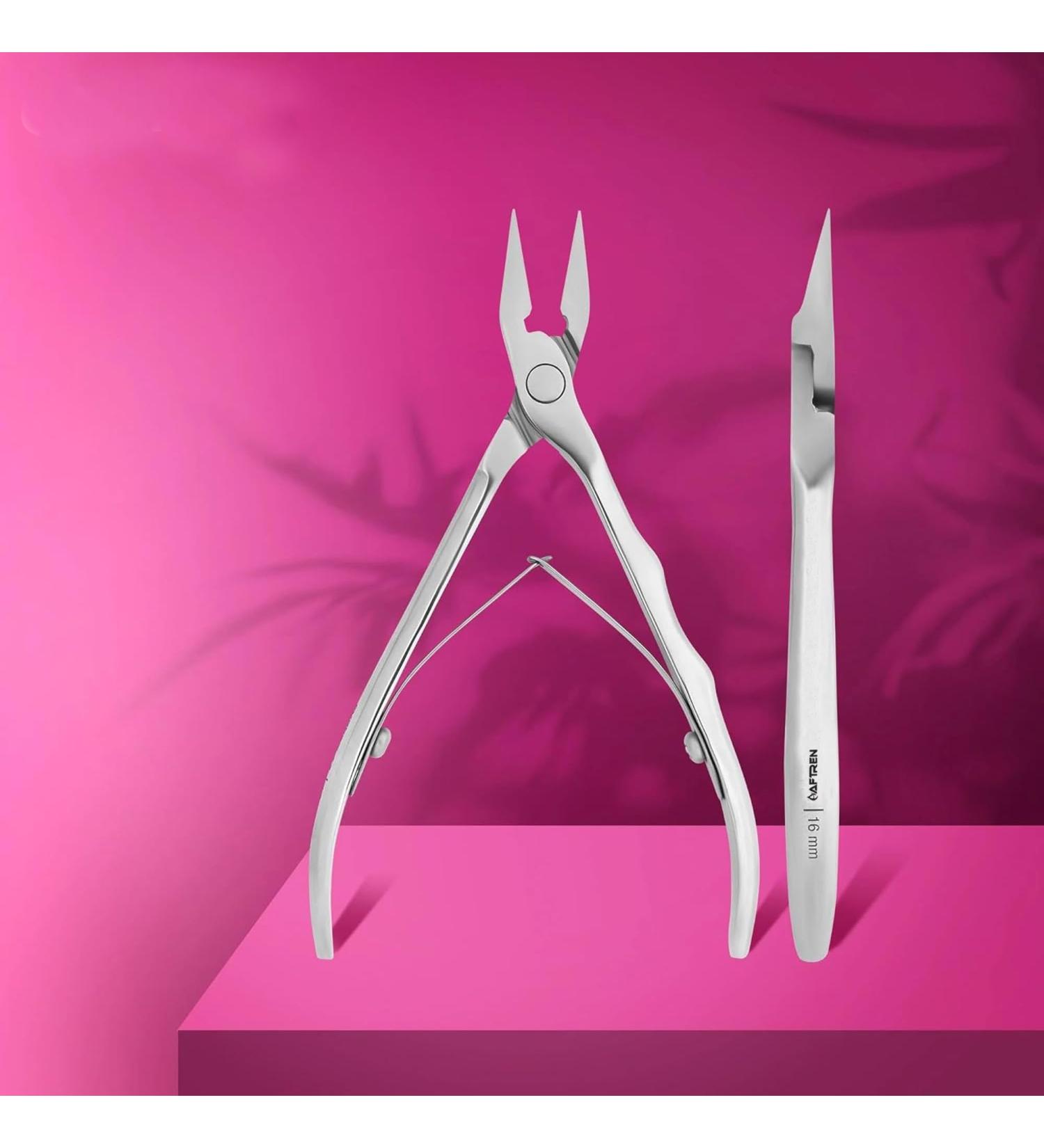 Professional nail nippers Soft Thin ingrown nails 16 mm blade Special pedicures Stainless steel Manual sharpening Curved - Buy Online on SooperMarket.com