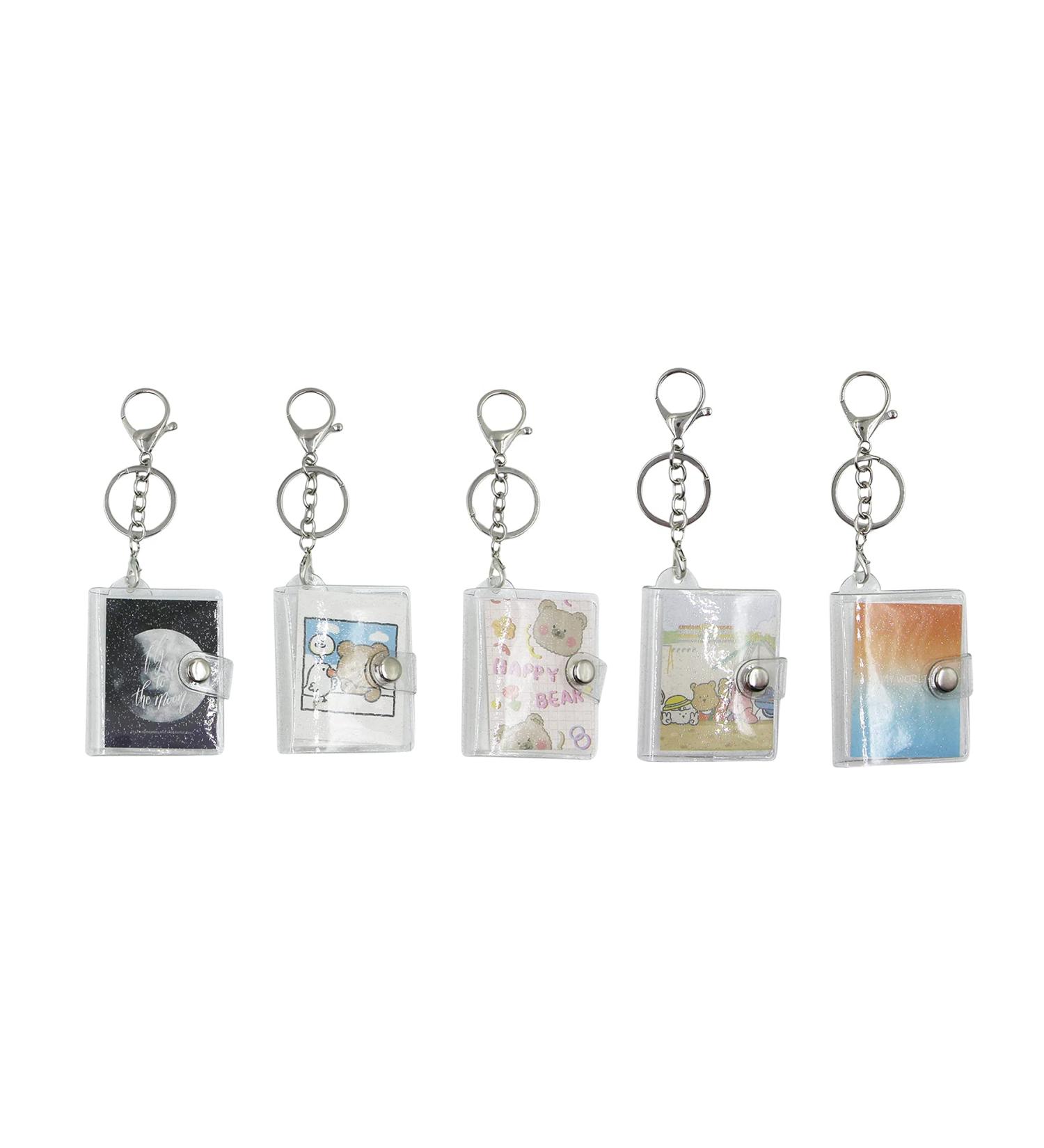 AIBEARTY 5 PCS 16 Pockets Mini Photos Album 1 Inch 2 Inch Insert Photo Card Holder Picture Frame Keychain Storage Book with Keyring Birthday Anniversary Wedding Memory Gifts  2 inch C - Buy Online on SooperMarket.com