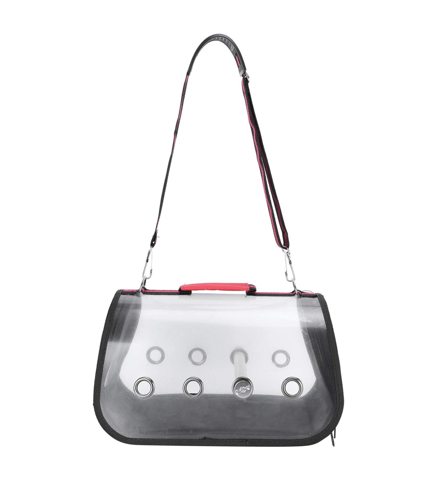 Zerodis Bird Travel Carrier with Perch Parrot Travel Cage Plastic Transparent Parrot Breathable Lightweight Bag for Cockatiels Grey Parrot - Buy Online on SooperMarket.com