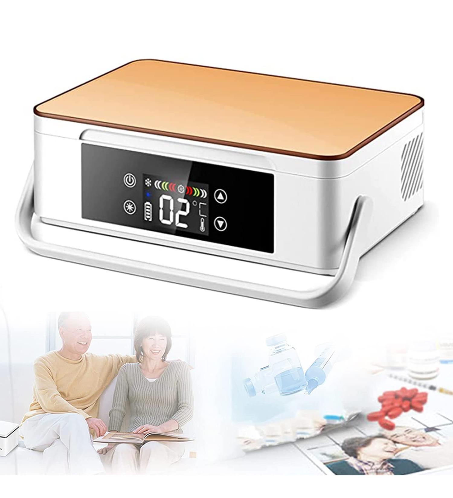 Insulin Cooler Refrigerated Box Mini Drug Constant Temperature Refrigerator Drug Reefer 2-8 for Insulin Serum Eye Drops Storage Champagnegold-220V-Battery*1 Battery*1 Champagnegold - Buy Online on SooperMarket.com