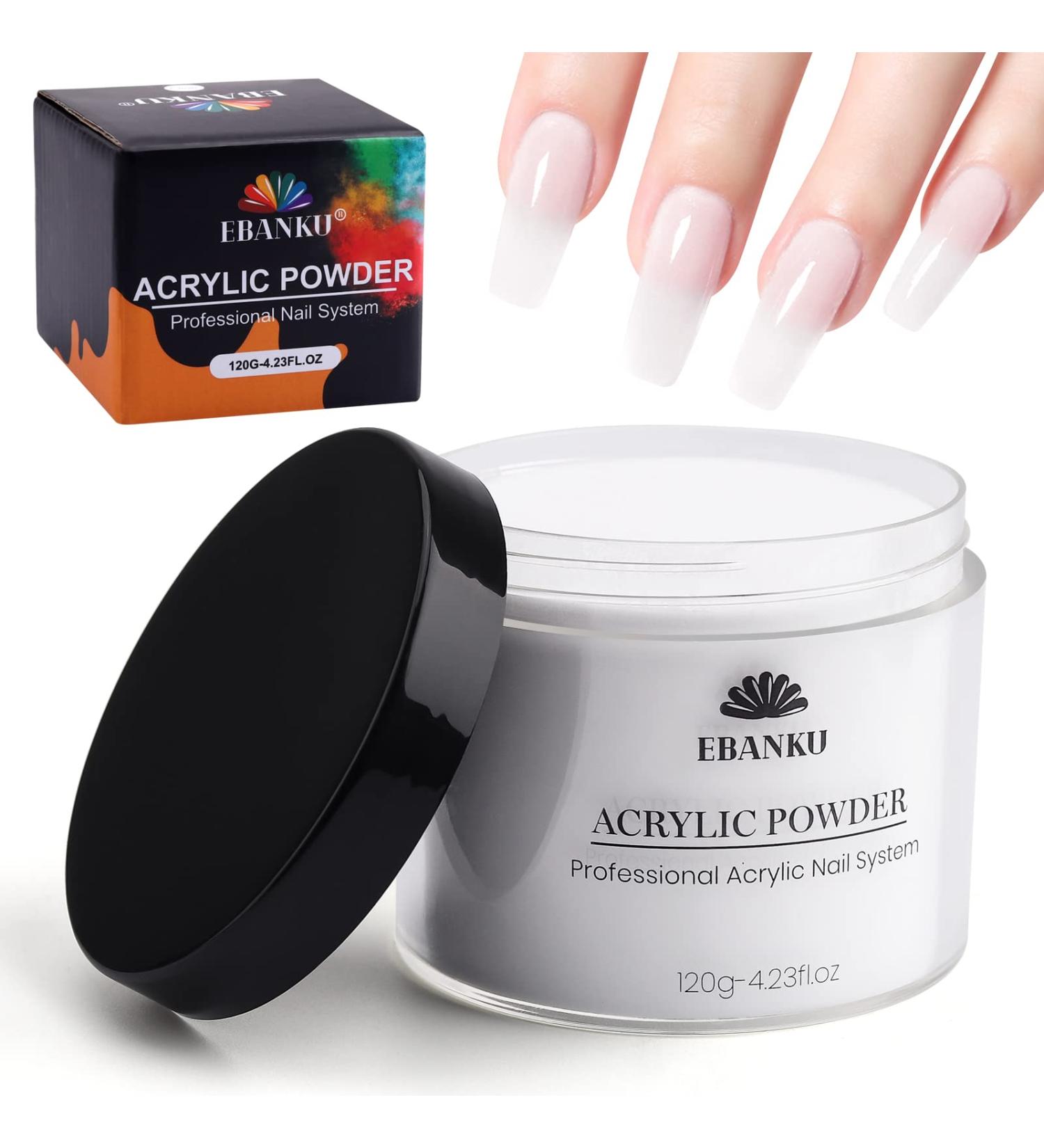 120g Clear Acrylic Powder by EBANKU - Professional Large Capacity Nail Extension Powder for Long-Lasting Nail Art - No Lamp Needed - Buy Online on SooperMarket.com