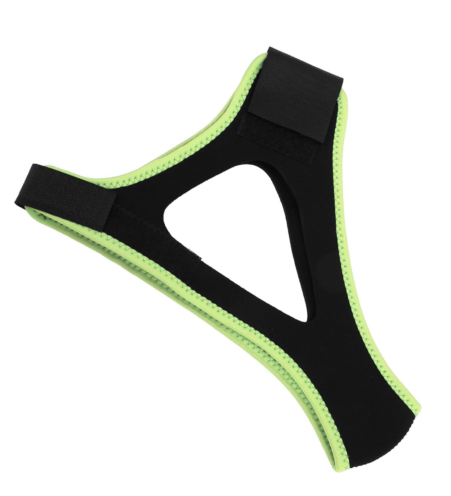 Special Triangular Design Chin Strap for Snoring Prevention - Black Fluorescent Green Edge - Buy Online on SooperMarket.com