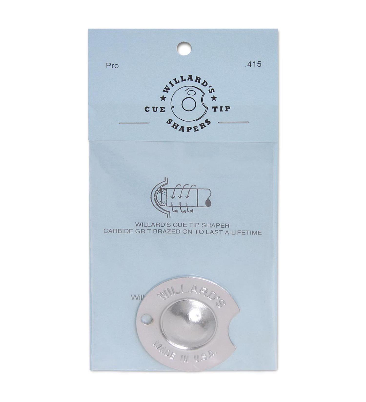 Willard Cue Tip Shaper - Pros Nickel Radius - Buy Online on SooperMarket.com