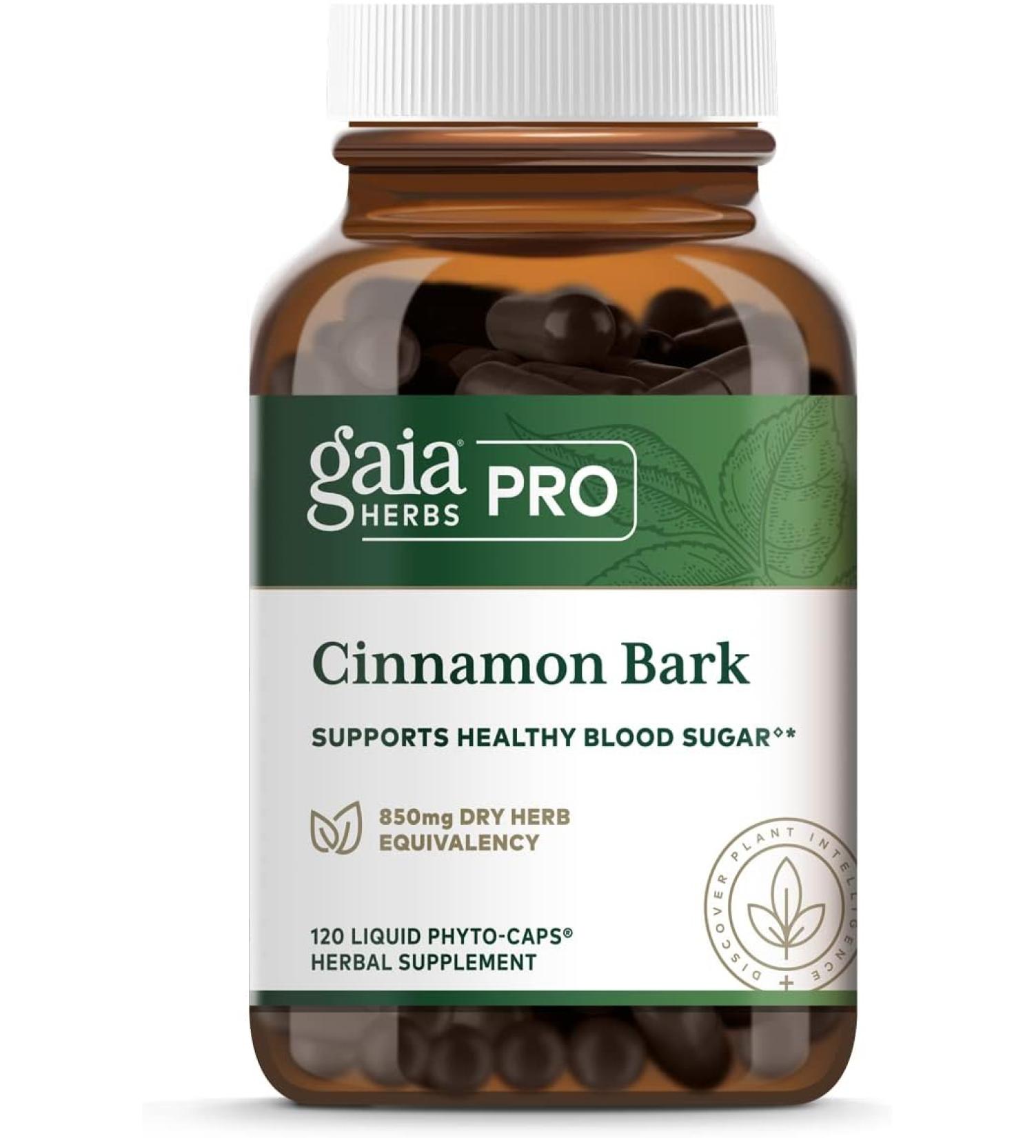 Gaia Herbs Cinnamon Bark - 120 Vegan Liquid Phyto-Caps for Natural Wellness - Buy Online on SooperMarket.com